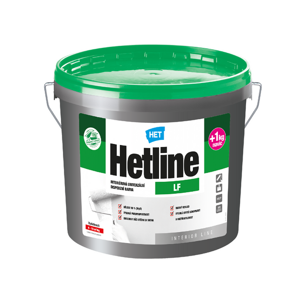 HET Hetline LF biela disperzná akrylátová interiérová farba na stenu 7+1 kg