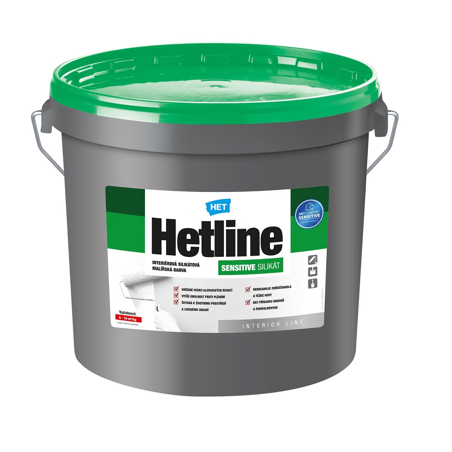 HET Hetline SENSITIVE SILIKÁT biela silikátová interiérová farba na stenu 20 kg