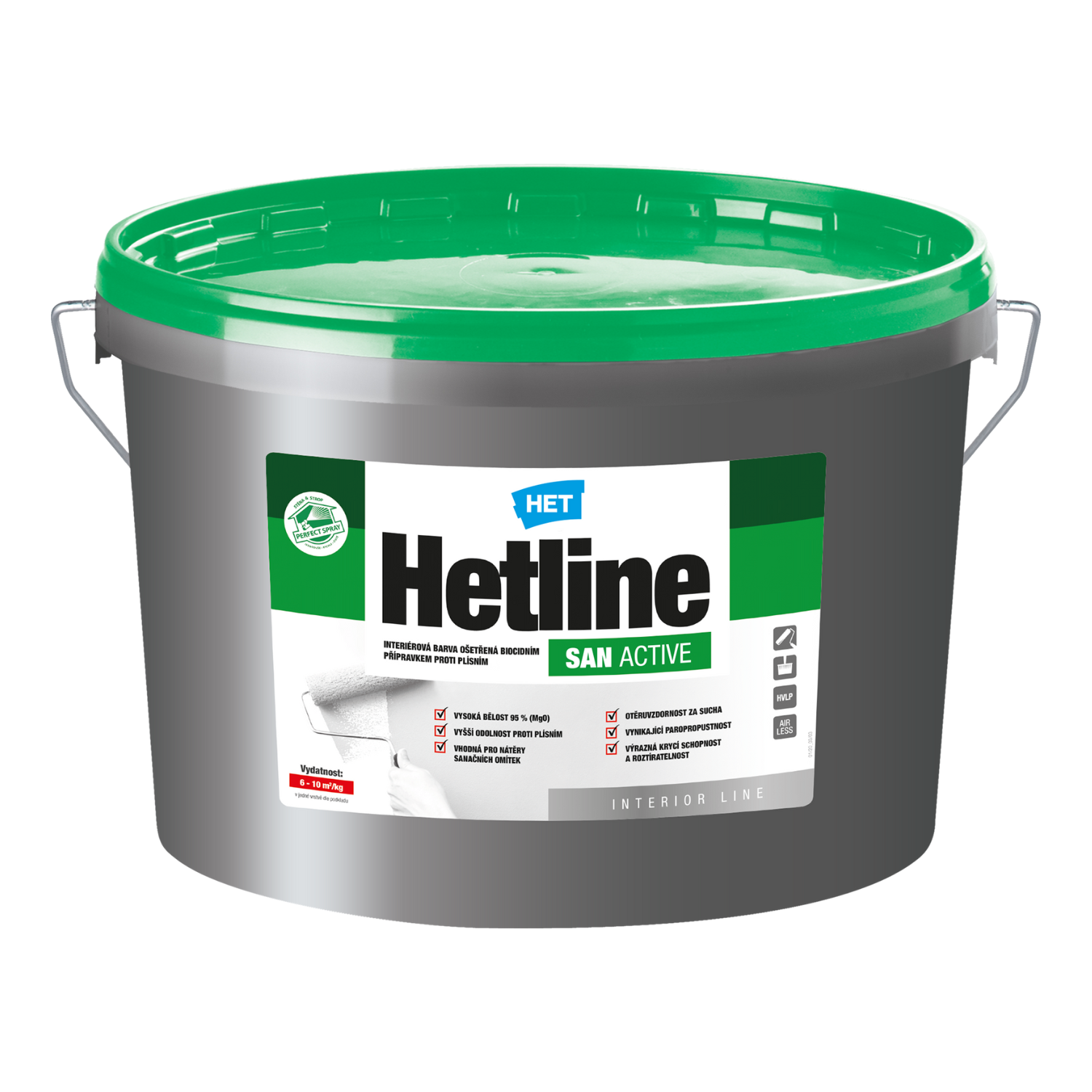 HET Hetline SAN ACTIVE biela interiérová protiplesňová farba na stenu 15 kg