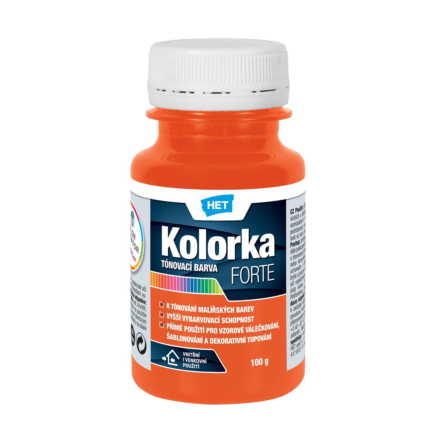 HET KOLORKA FORTE Akrylátová tónovacia farba KF 0766 - marhuľová 100 g