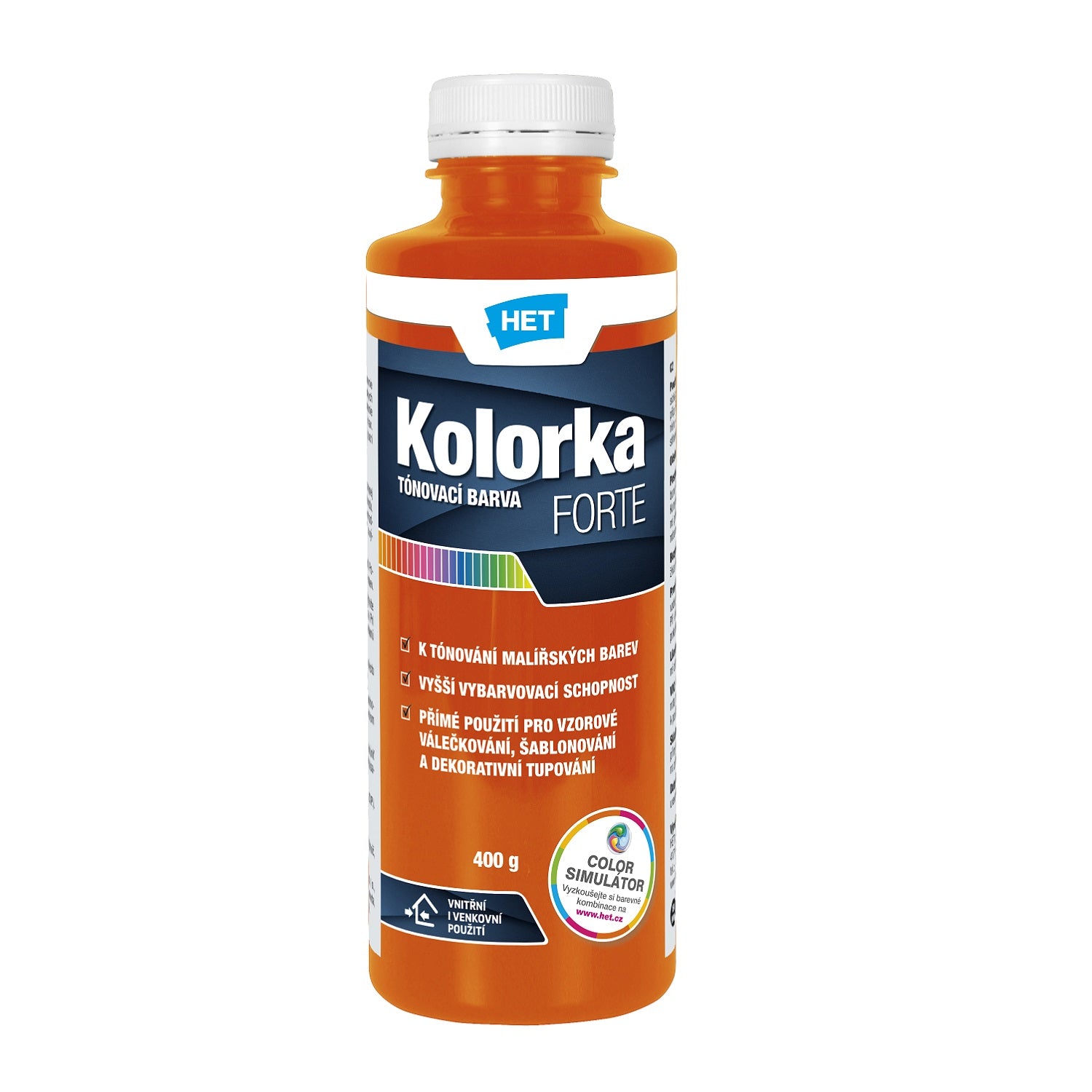HET KOLORKA FORTE Akrylátová tónovacia farba KF 0766 - marhuľová 400 g