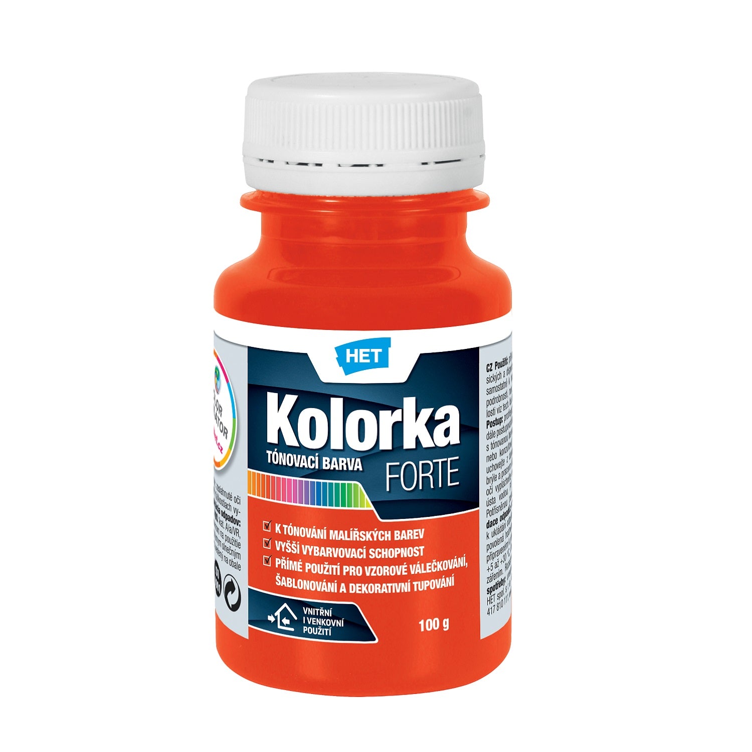 HET KOLORKA FORTE Akrylátová tónovacia farba KF 0796 - oranžová 100 g