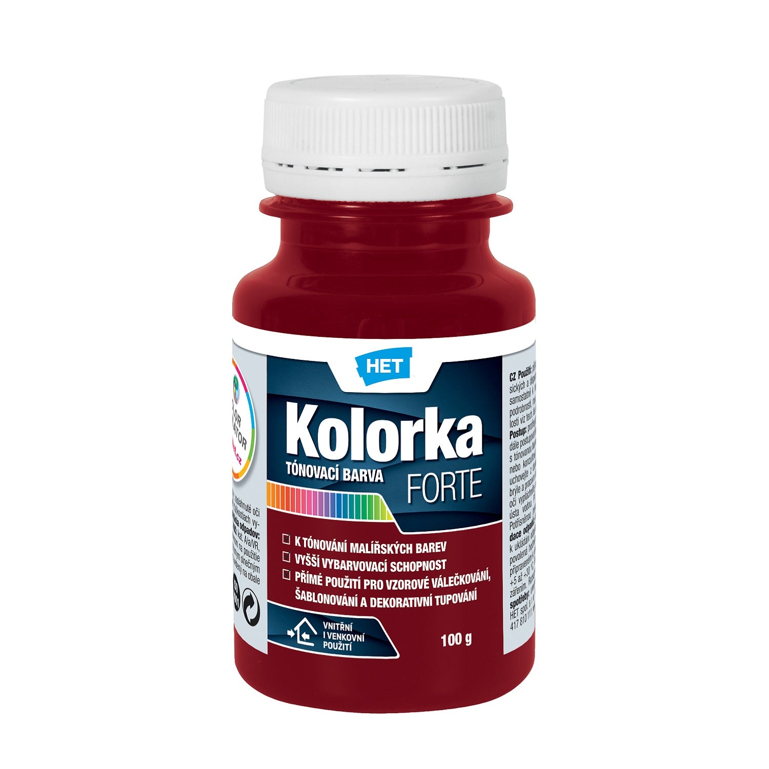 HET KOLORKA FORTE Akrylátová tónovacia farba KF 0876 - vínová 100 g