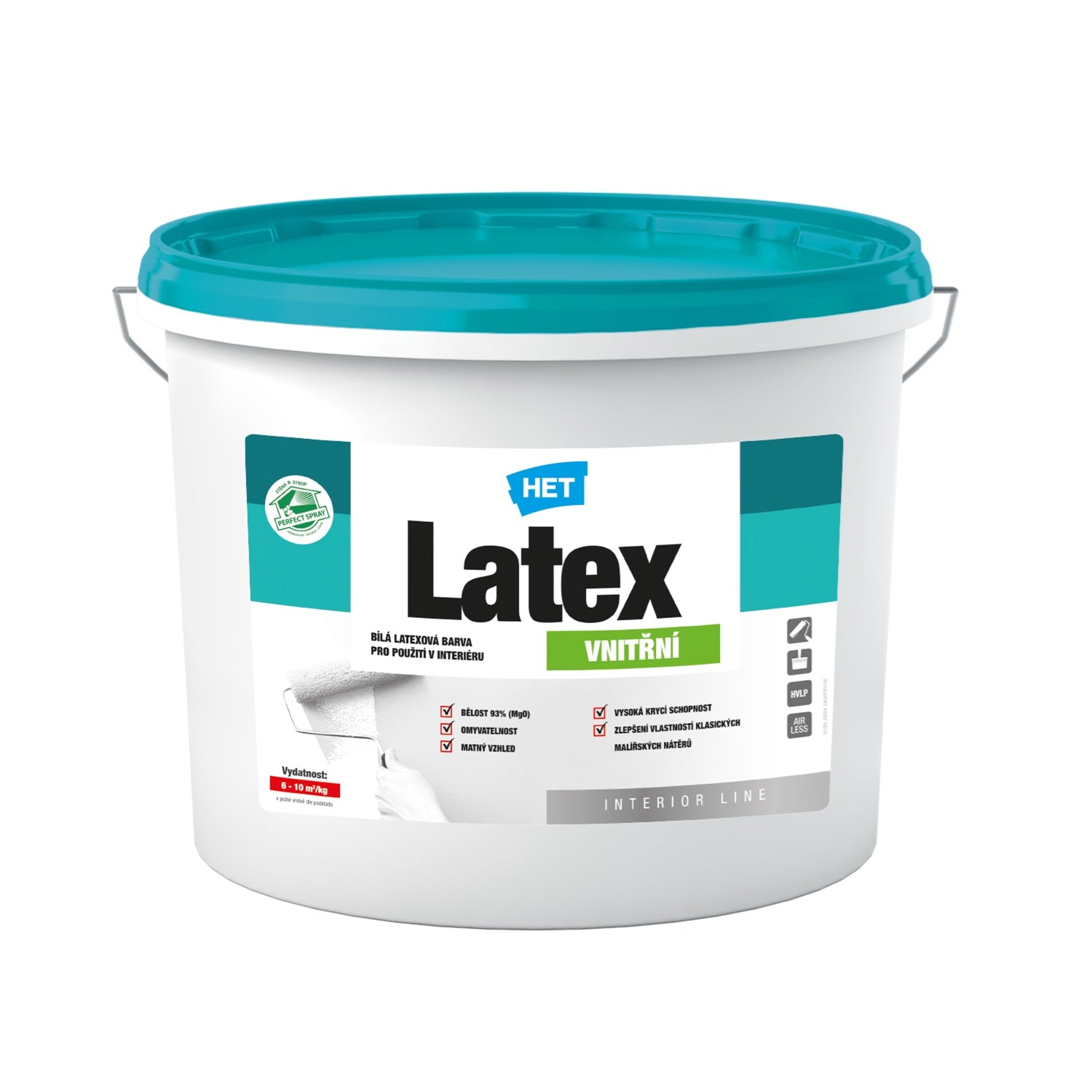 HET Latex VNÚTORNÝ biela latexová interiérová farba na stenu 5 kg