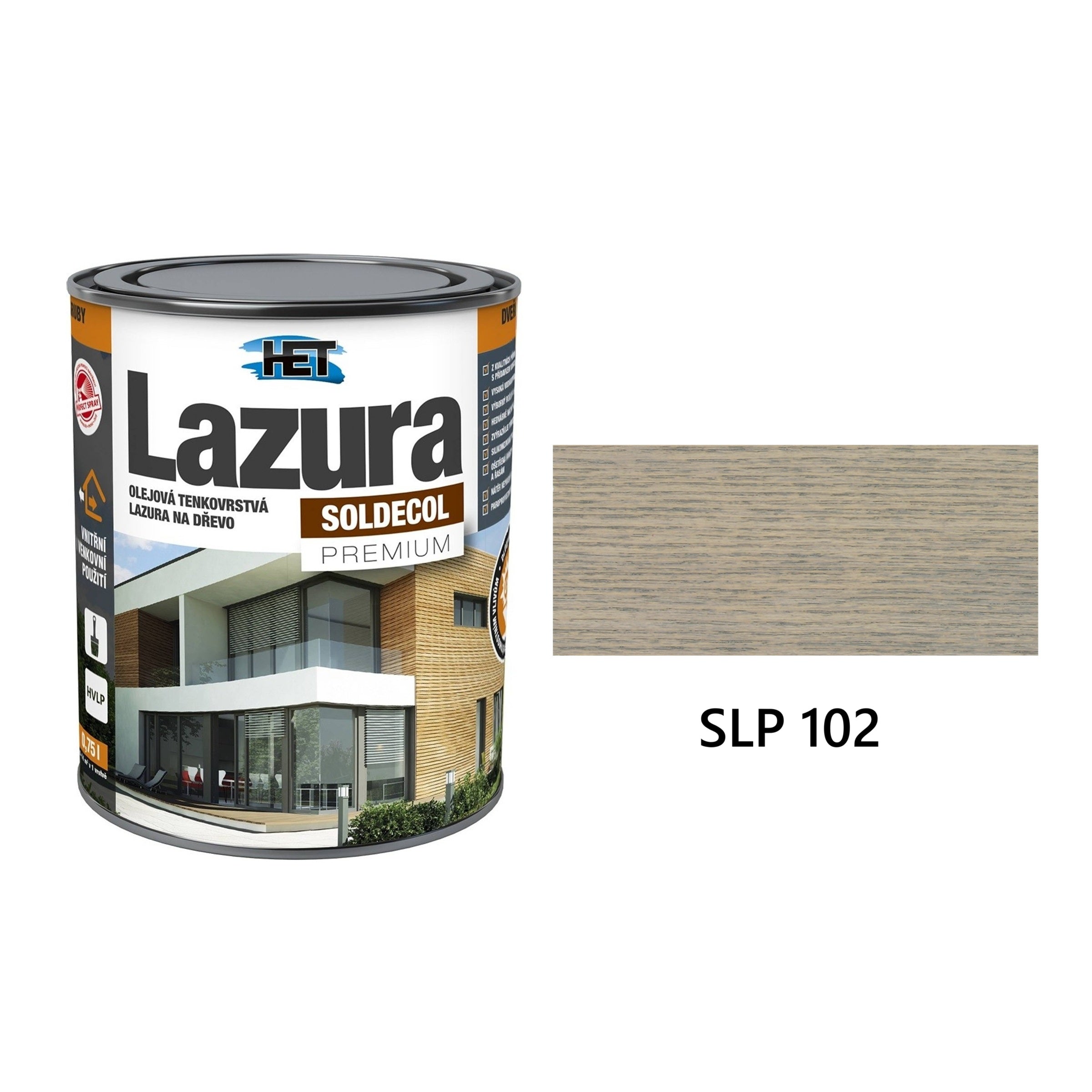 HET SOLDECOL Lazúra PREMIUM tenkovrstvá lazúra na drevo SLP 102
