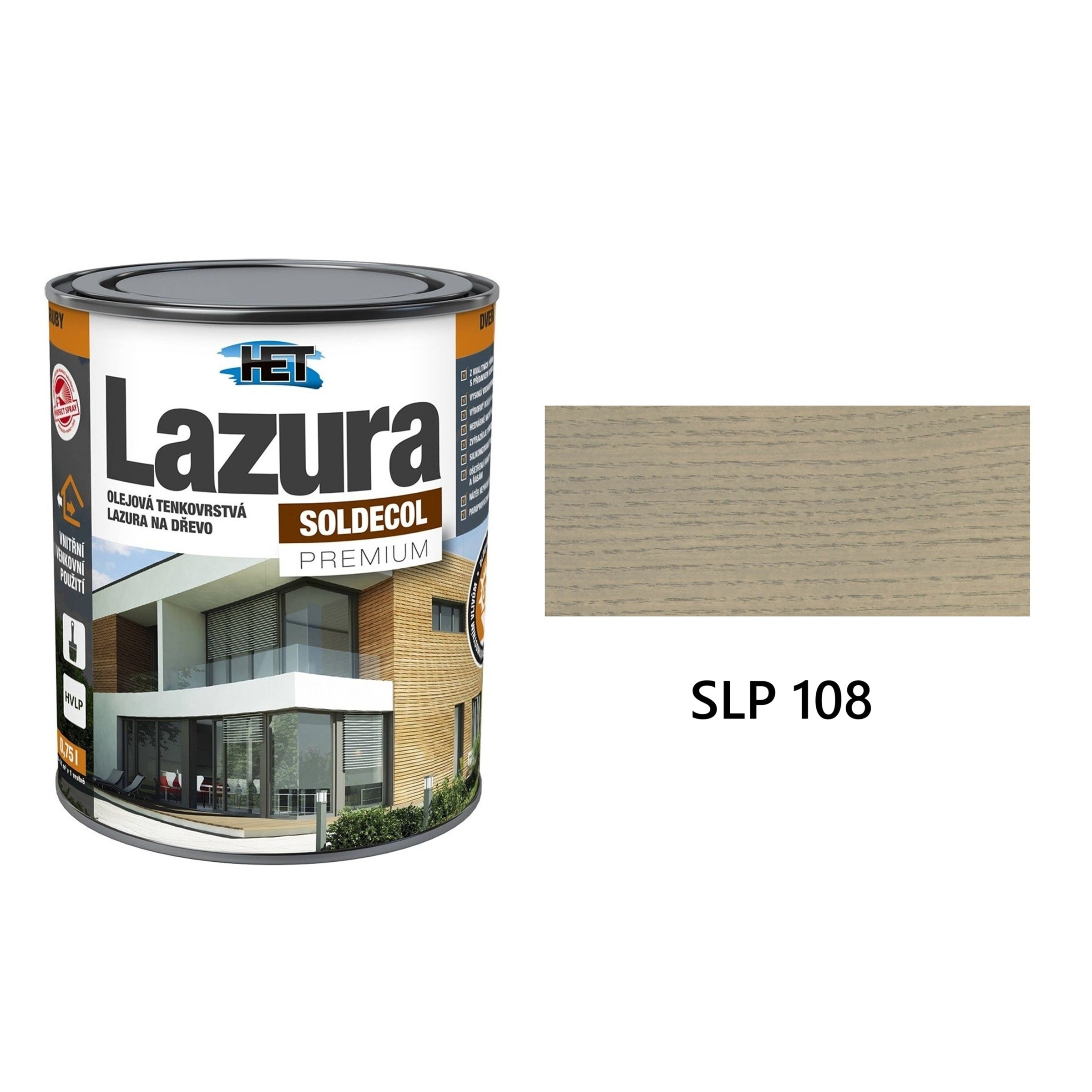 HET SOLDECOL Lazúra PREMIUM tenkovrstvá lazúra na drevo SLP 108