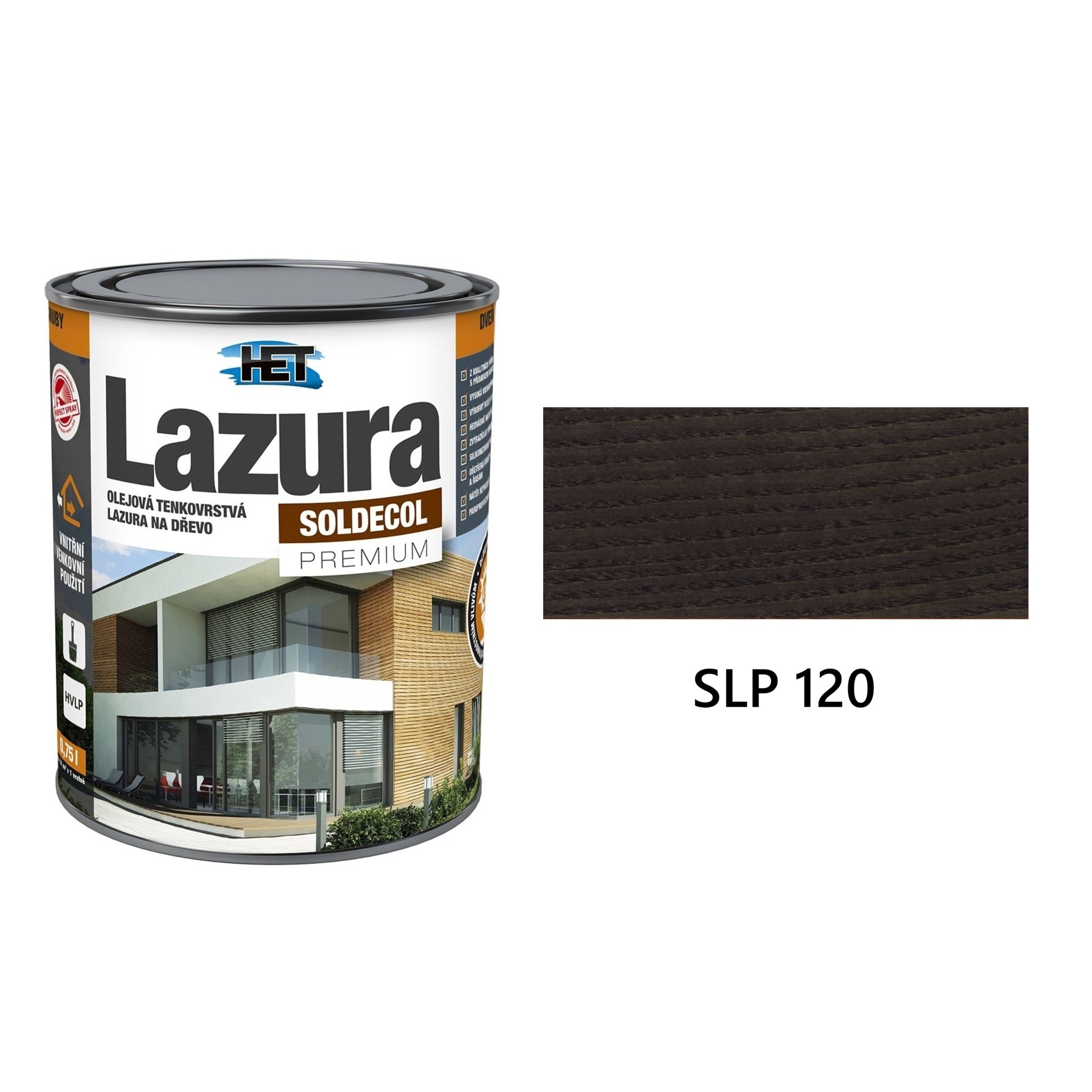 HET SOLDECOL Lazúra PREMIUM tenkovrstvá lazúra na drevo SLP 120