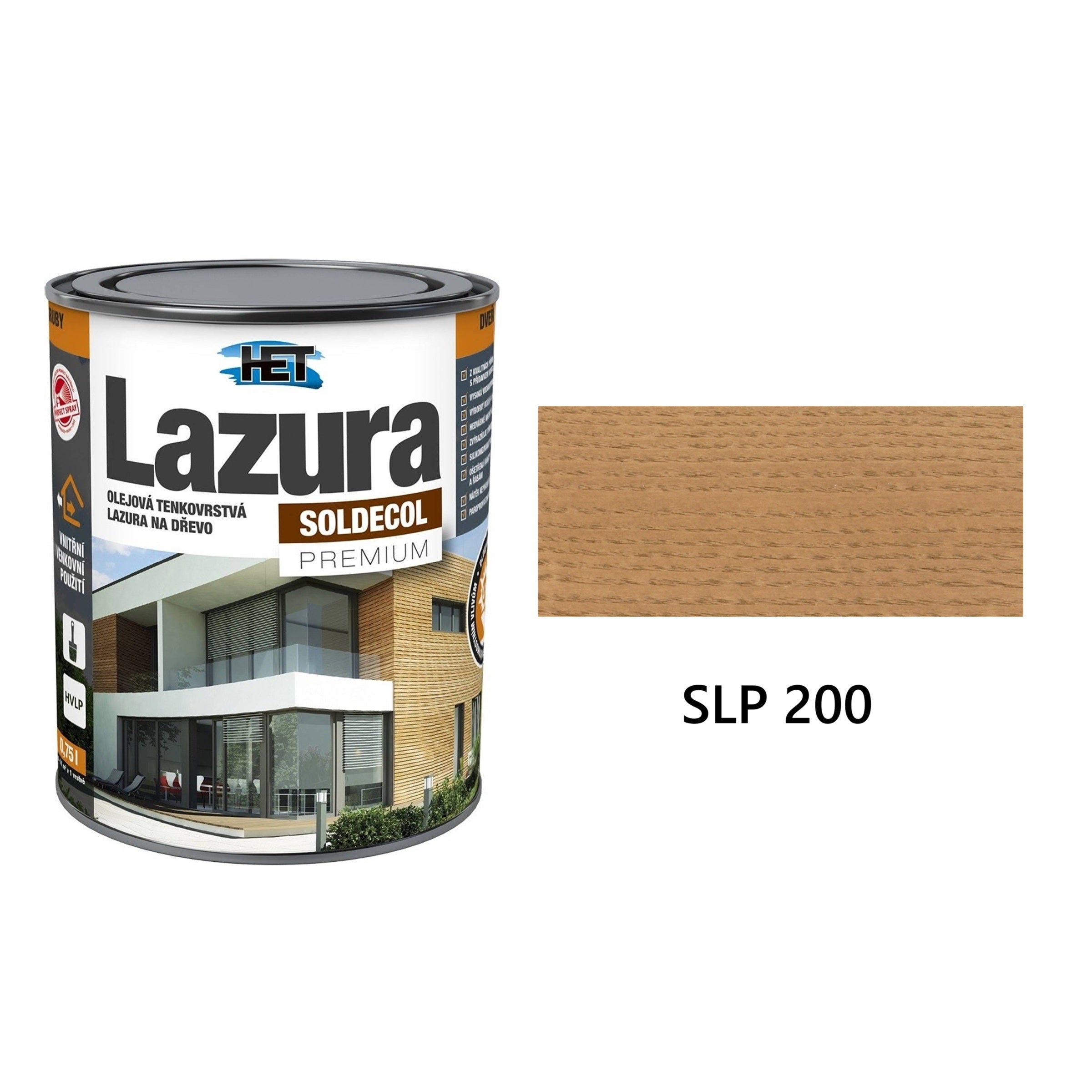 HET SOLDECOL Lazúra PREMIUM tenkovrstvá lazúra na drevo SLP 200