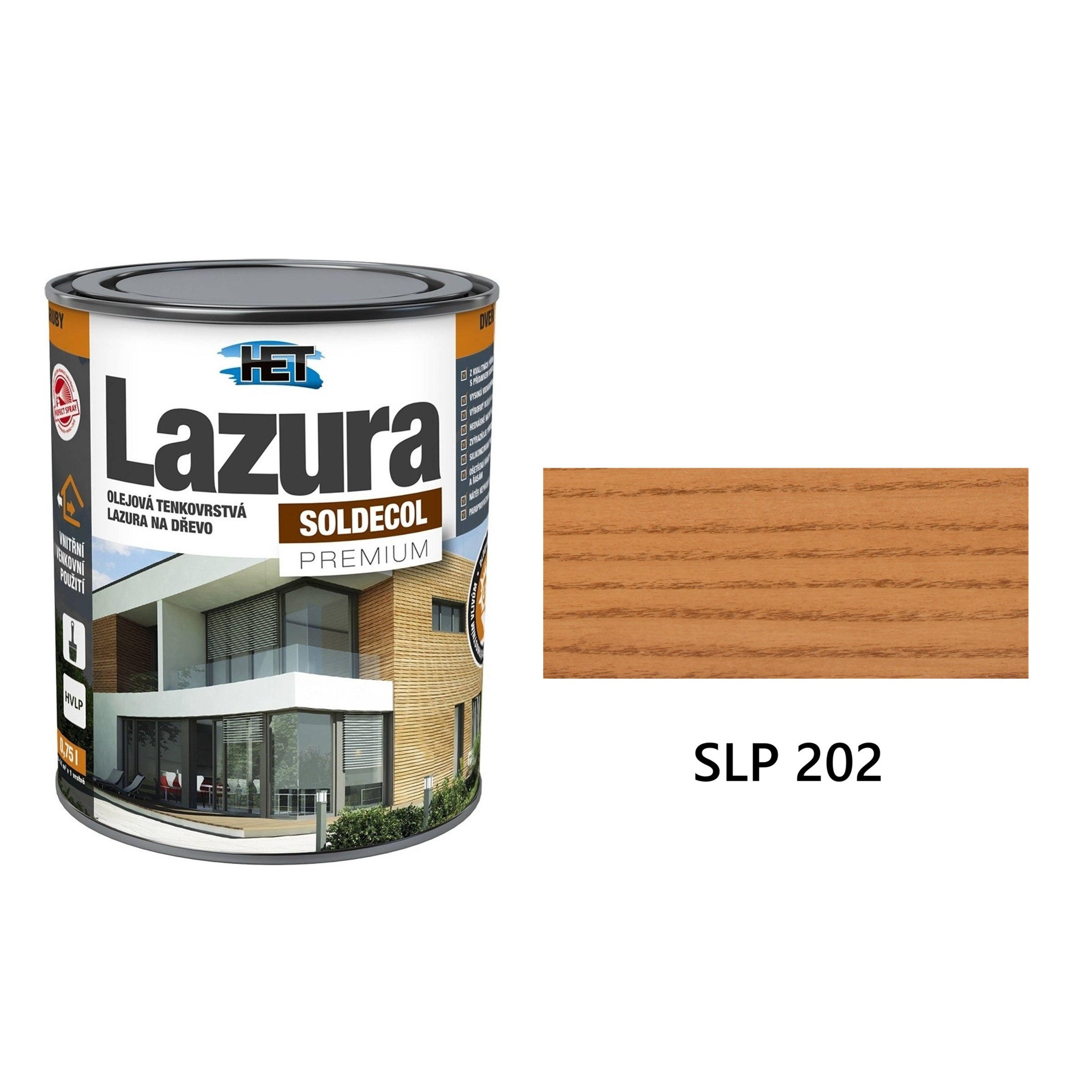 HET SOLDECOL Lazúra PREMIUM tenkovrstvá lazúra na drevo SLP 202