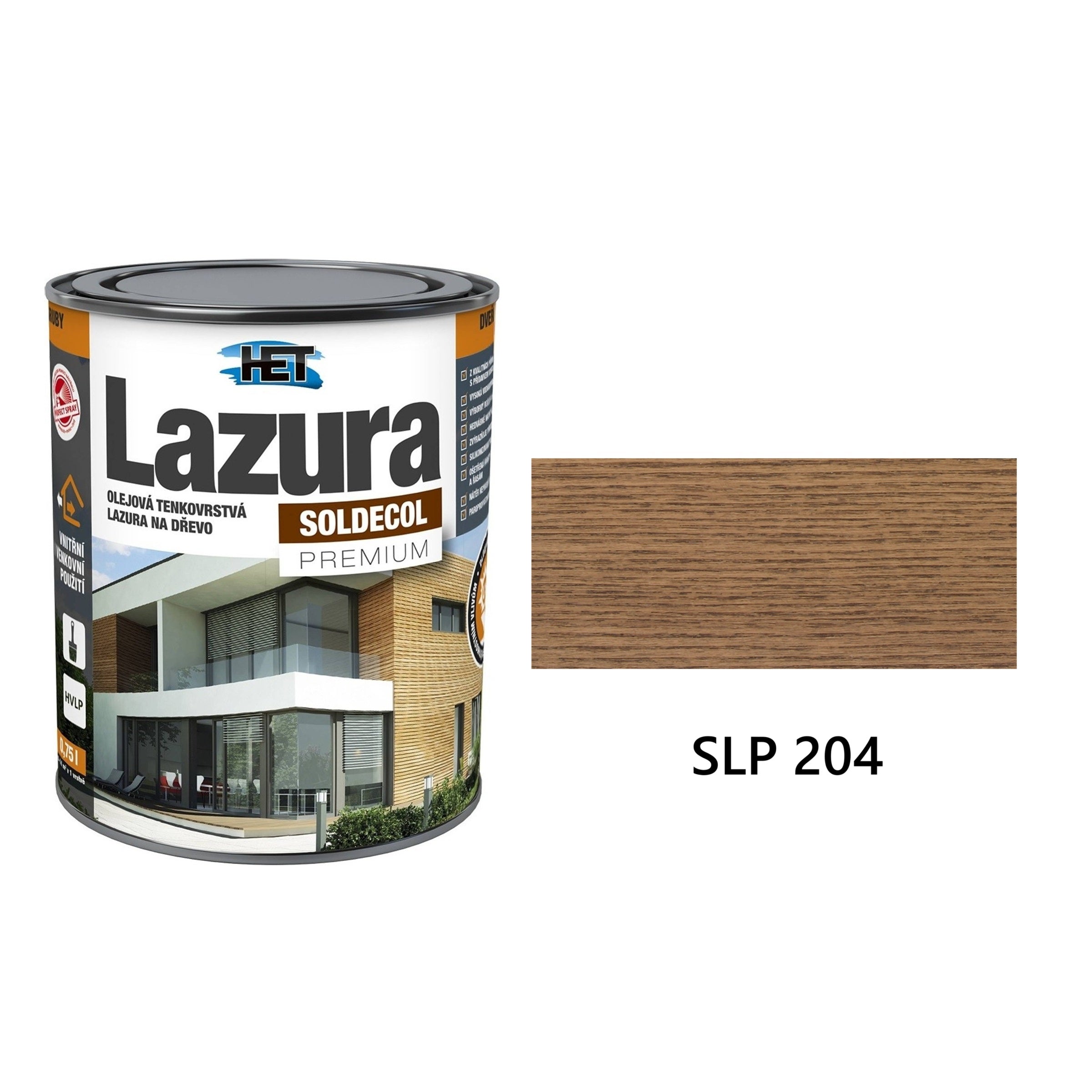 HET SOLDECOL Lazúra PREMIUM tenkovrstvá lazúra na drevo SLP 204