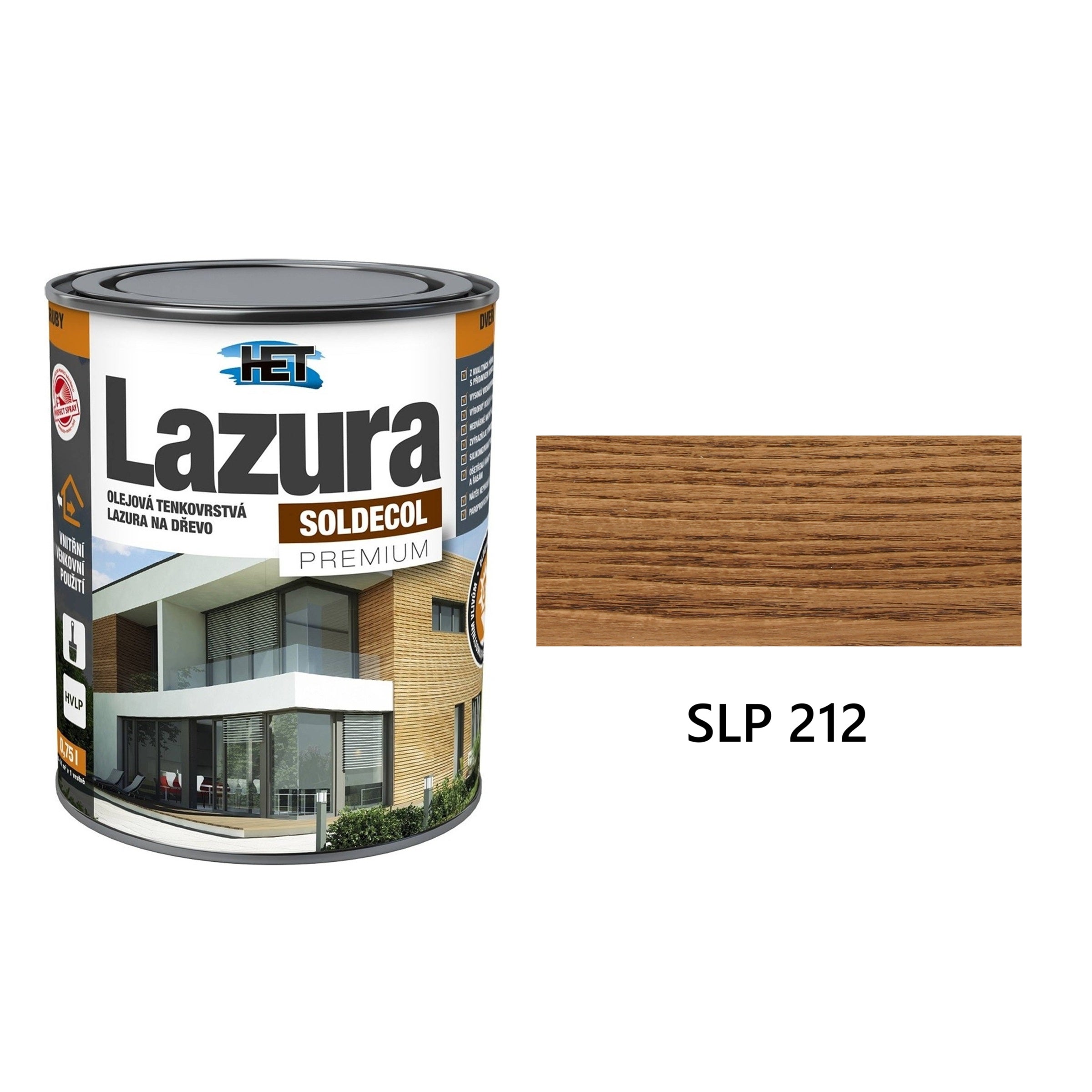HET SOLDECOL Lazúra PREMIUM tenkovrstvá lazúra na drevo SLP 212
