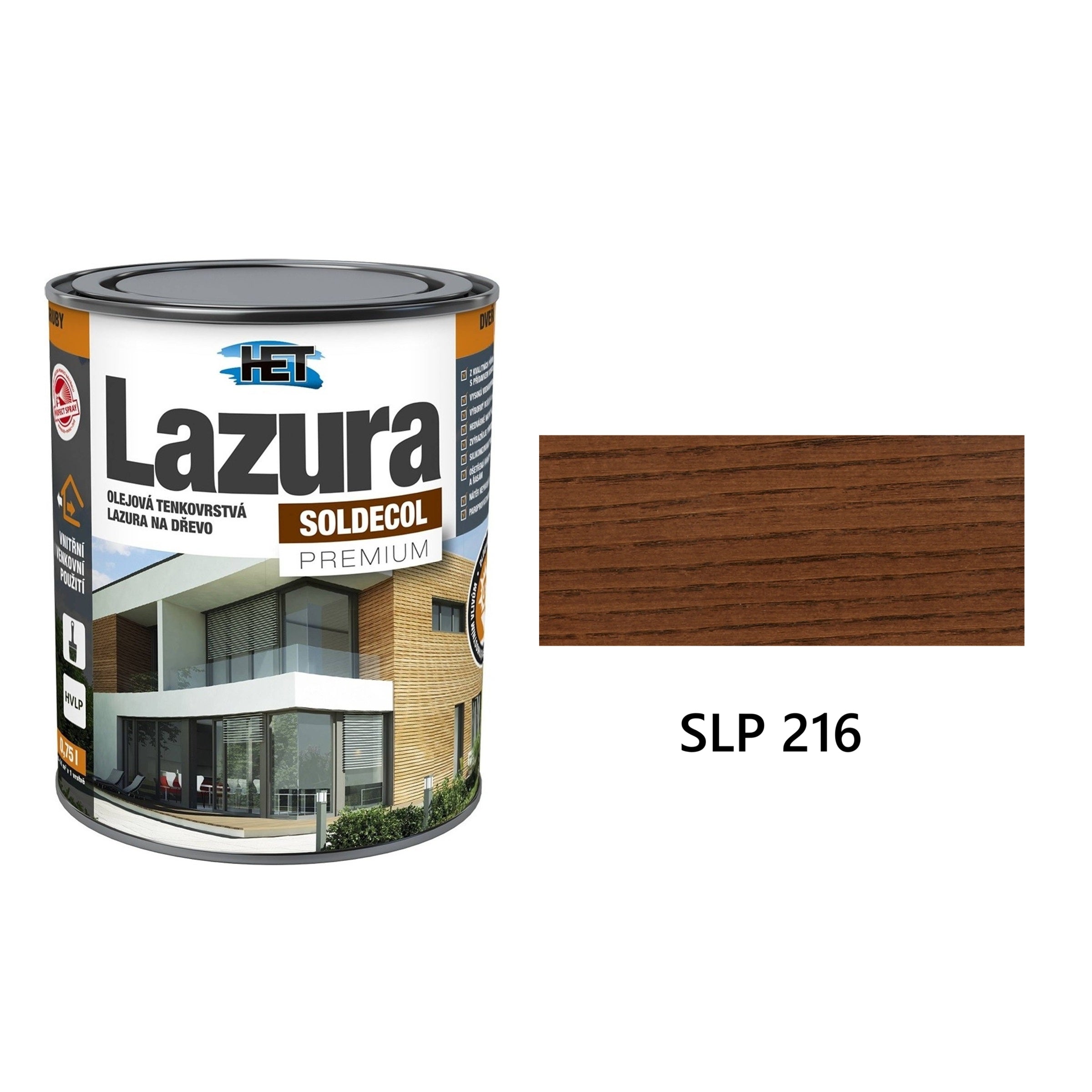 HET SOLDECOL Lazúra PREMIUM tenkovrstvá lazúra na drevo SLP 216