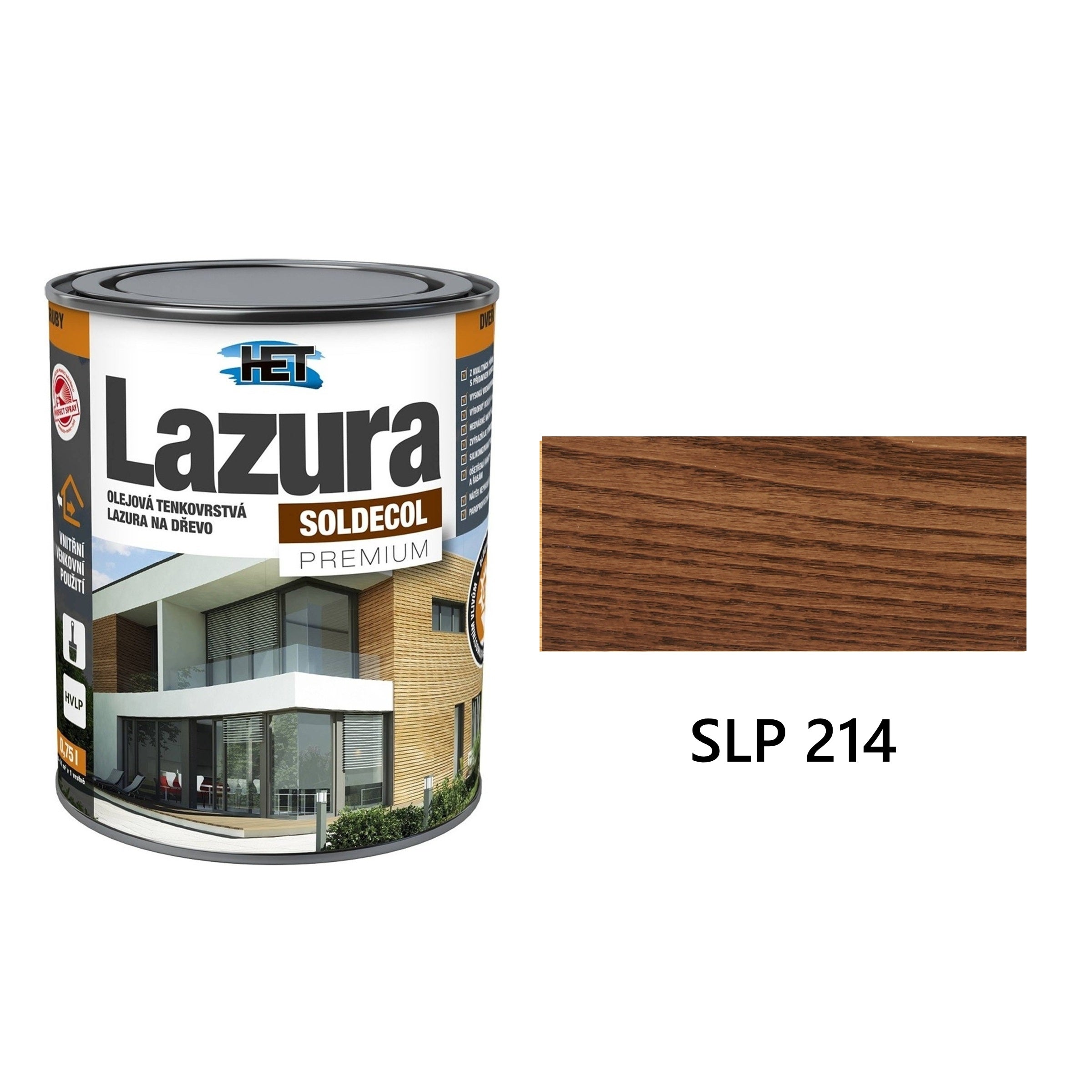 HET SOLDECOL Lazúra PREMIUM tenkovrstvá lazúra na drevo SLP 214_2