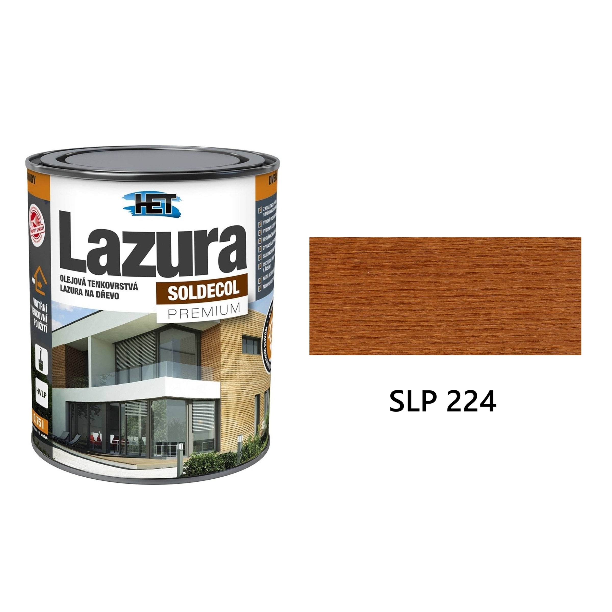HET SOLDECOL Lazúra PREMIUM tenkovrstvá lazúra na drevo SLP 224