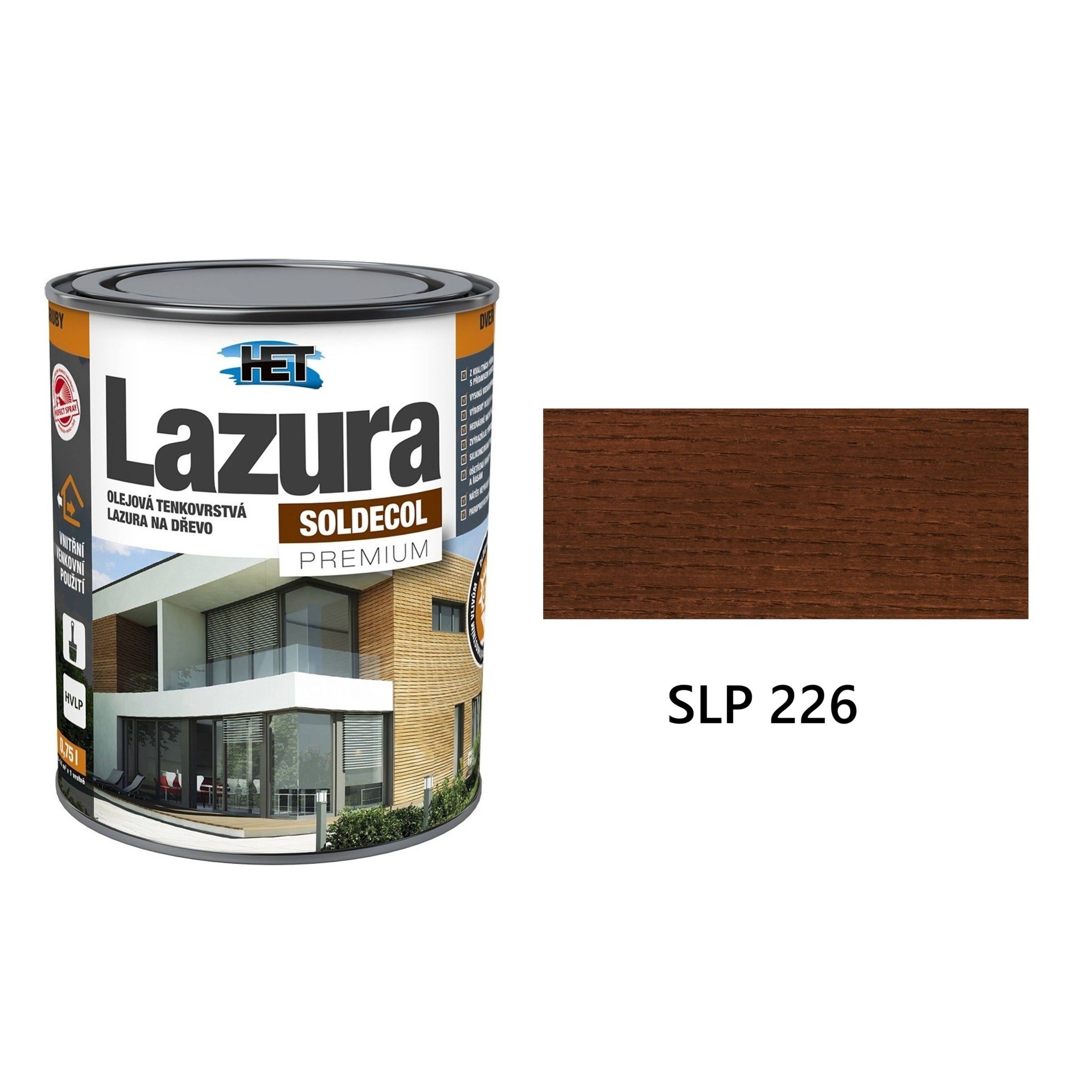 HET SOLDECOL Lazúra PREMIUM tenkovrstvá lazúra na drevo SLP 226