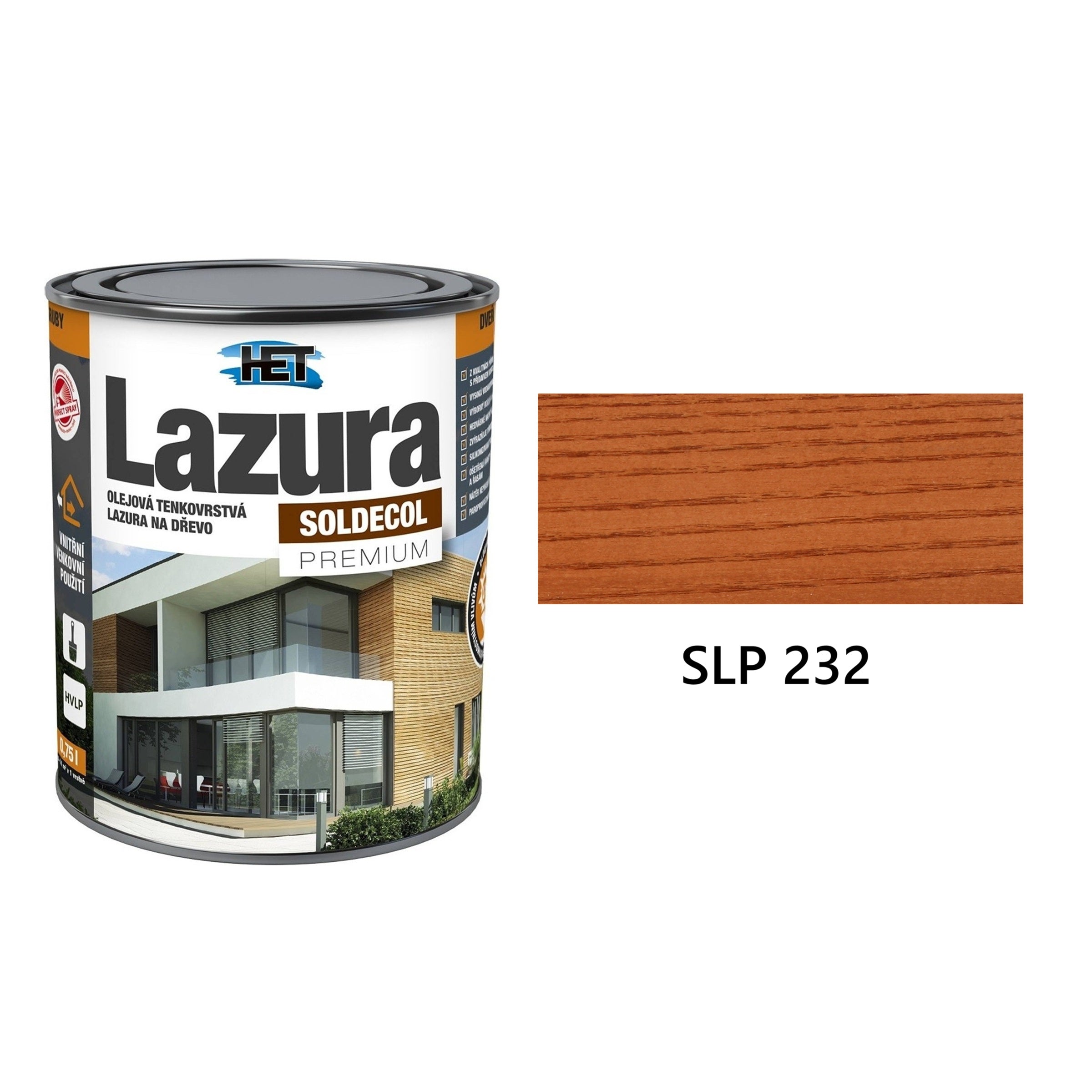 HET SOLDECOL Lazúra PREMIUM tenkovrstvá lazúra na drevo SLP 232