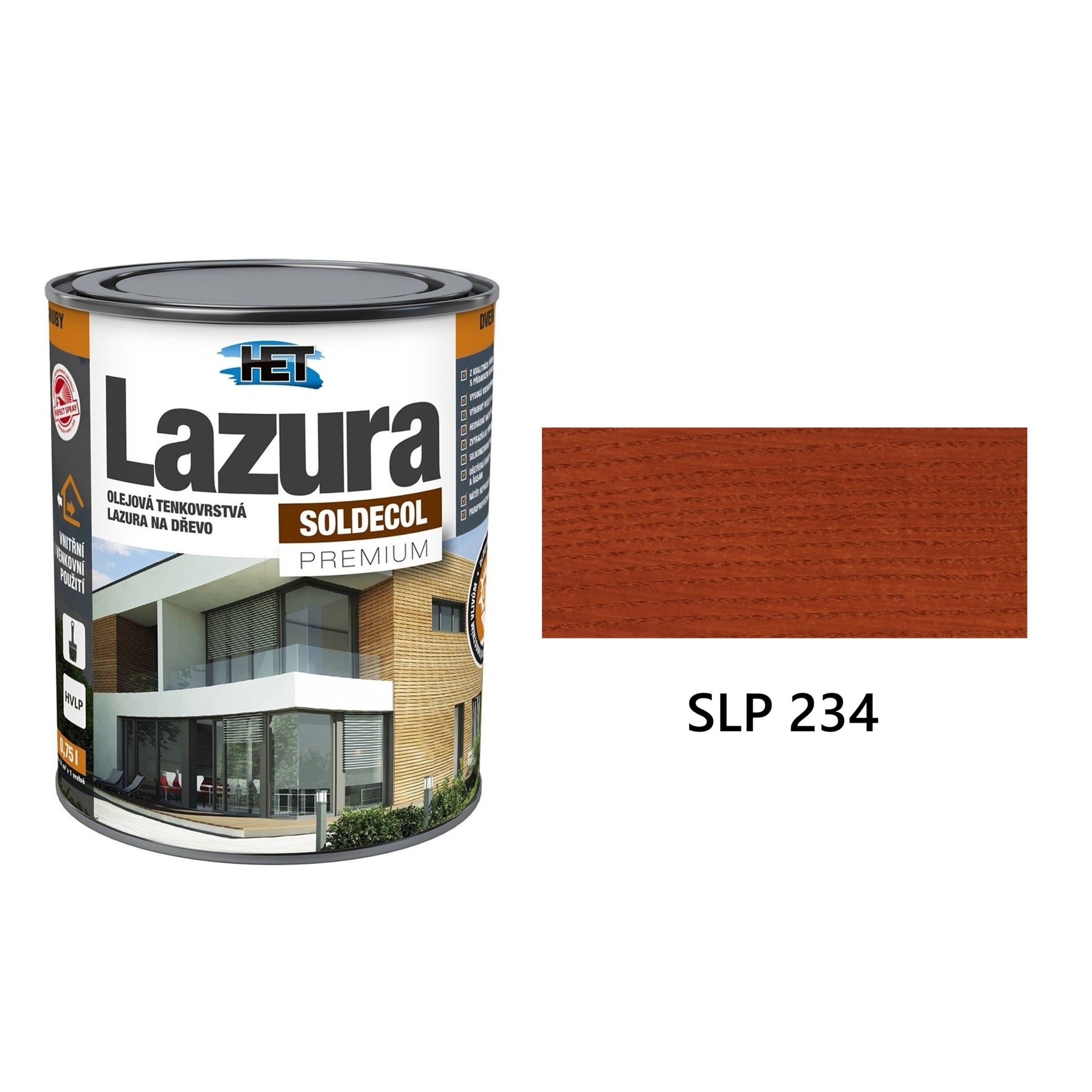 HET SOLDECOL Lazúra PREMIUM tenkovrstvá lazúra na drevo SLP 234