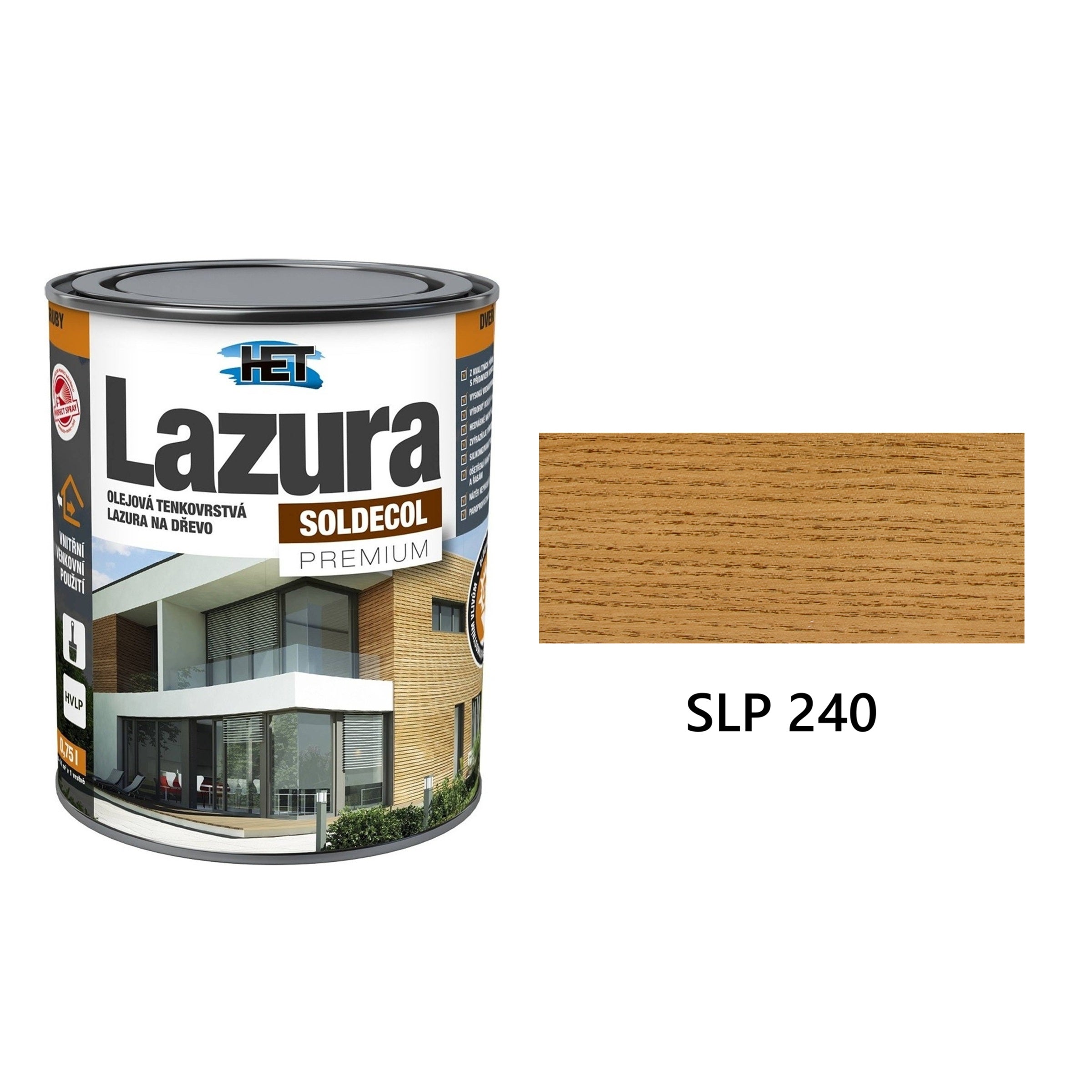 HET SOLDECOL Lazúra PREMIUM tenkovrstvá lazúra na drevo SLP 240
