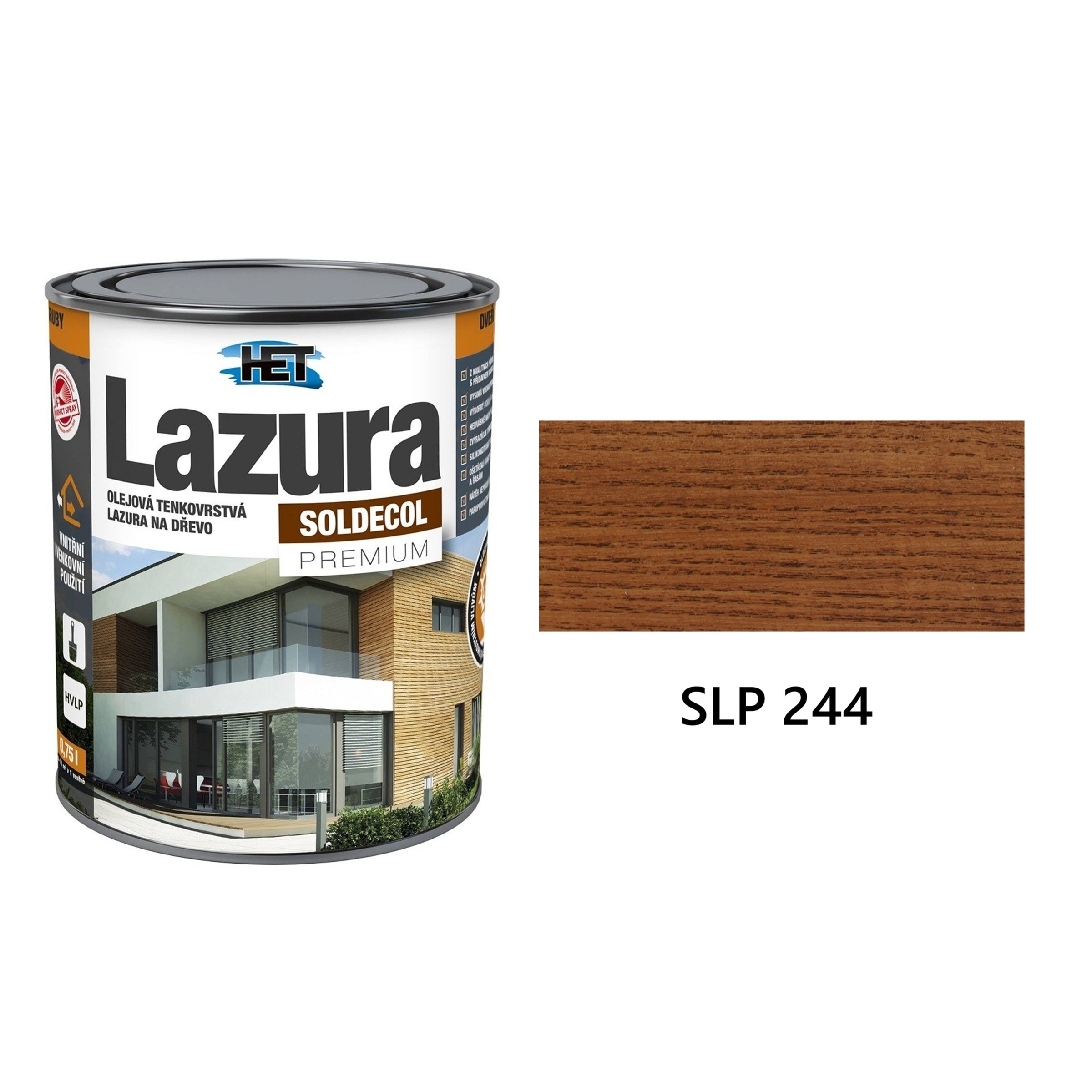 HET SOLDECOL Lazúra PREMIUM tenkovrstvá lazúra na drevo SLP 244