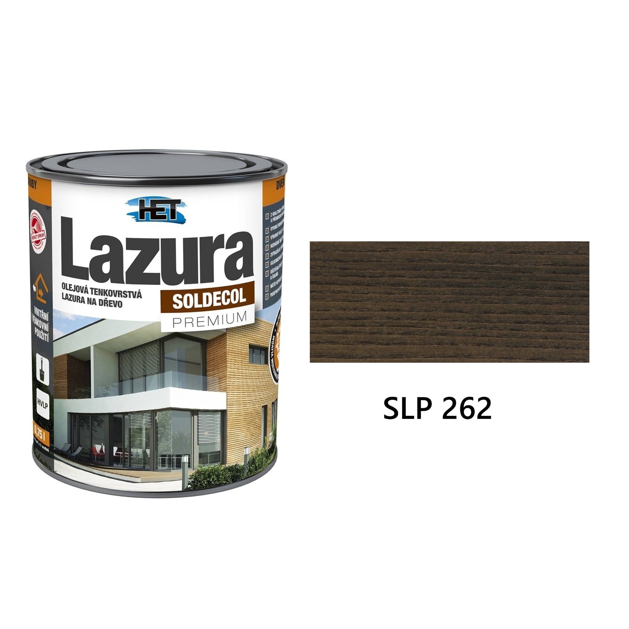 HET SOLDECOL Lazúra PREMIUM tenkovrstvá lazúra na drevo SLP 262