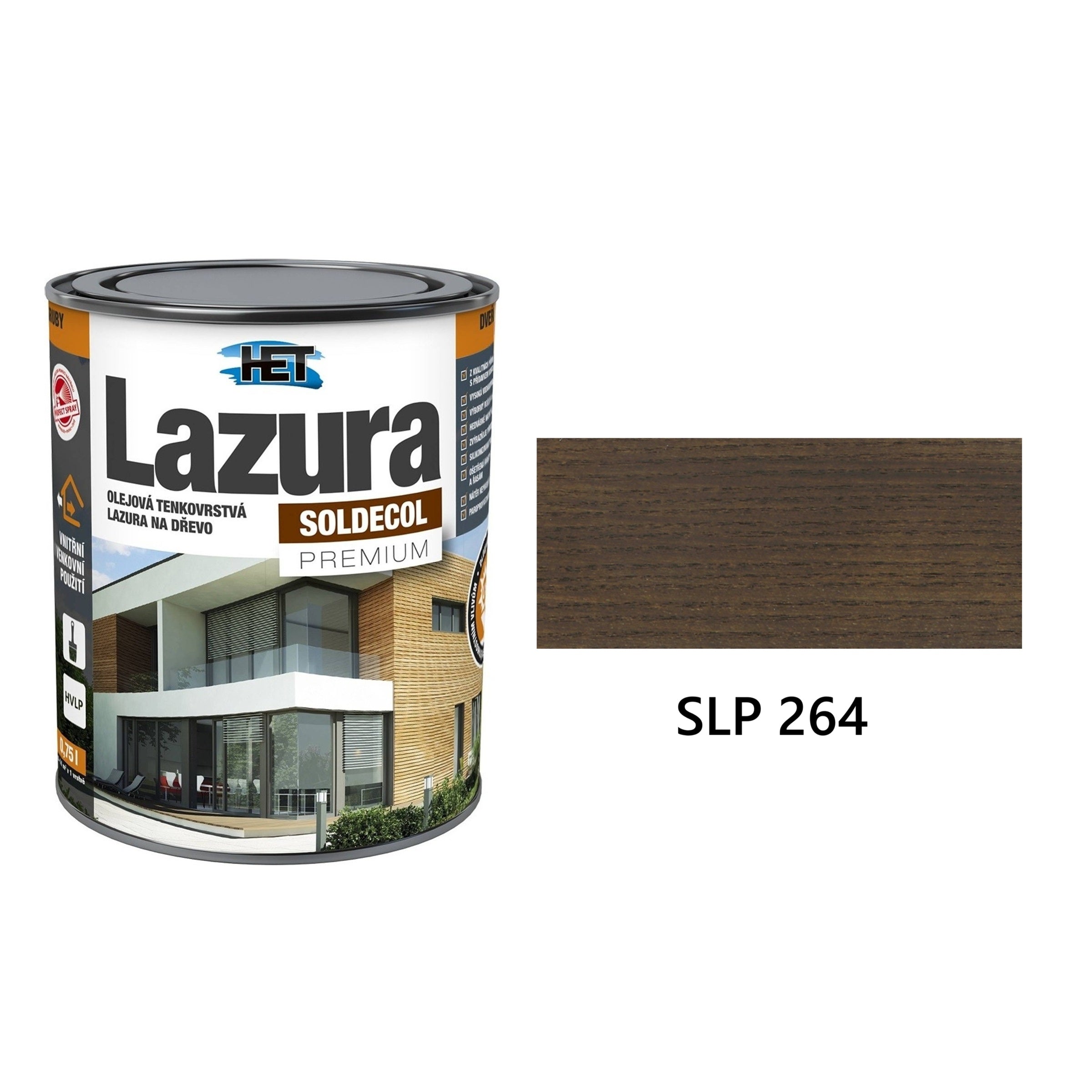 HET SOLDECOL Lazúra PREMIUM tenkovrstvá lazúra na drevo SLP 264