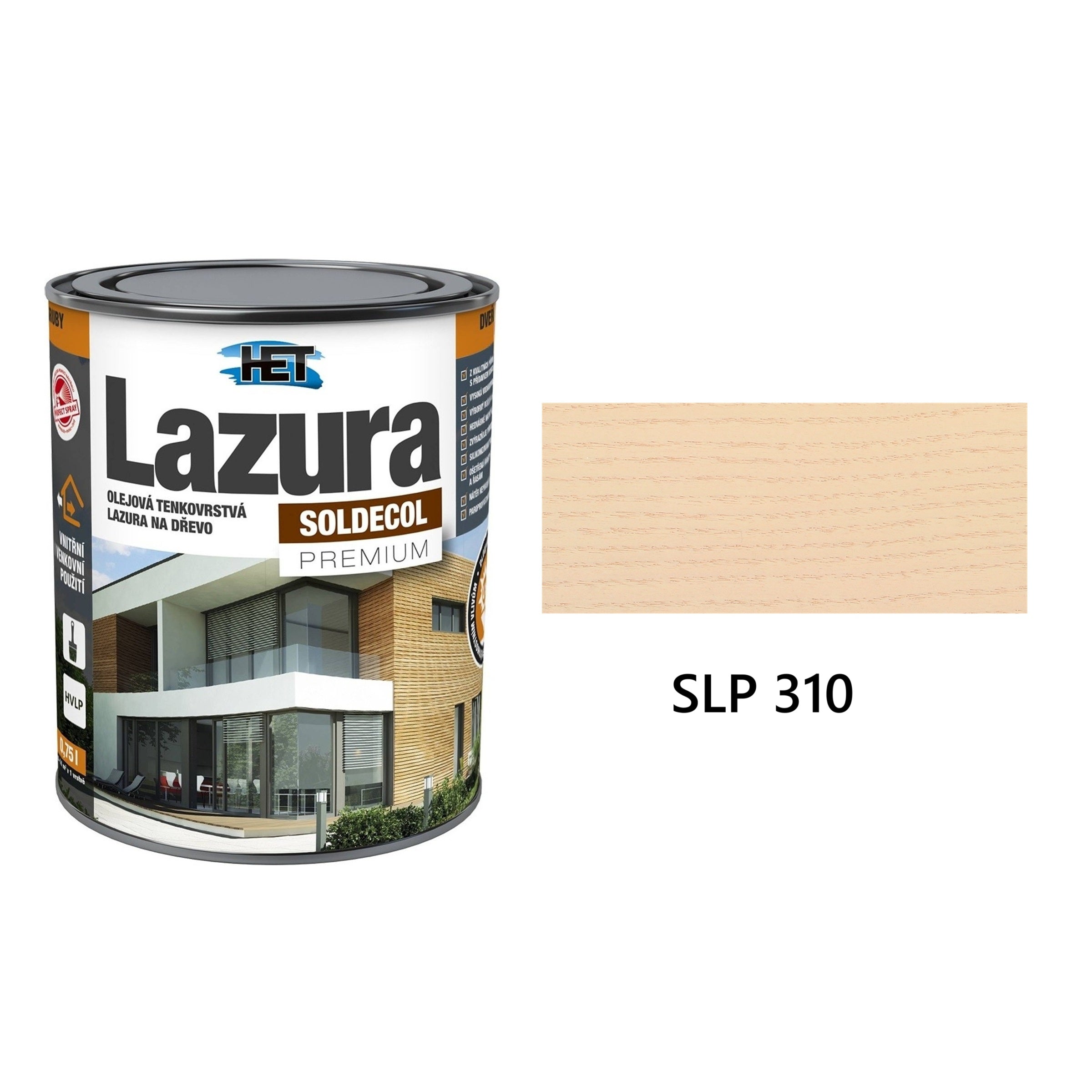 HET SOLDECOL Lazúra PREMIUM tenkovrstvá lazúra na drevo SLP 310