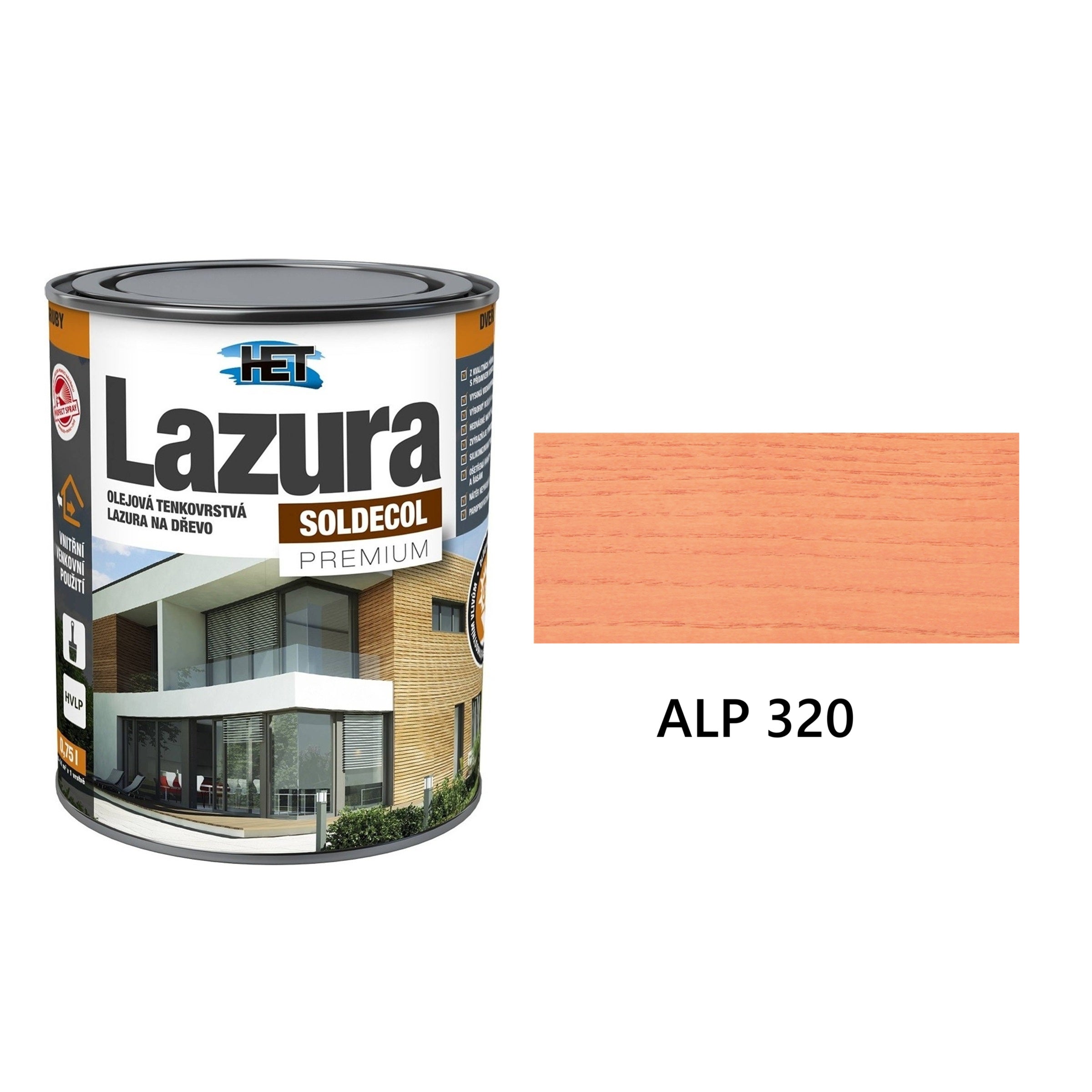 HET SOLDECOL Lazúra PREMIUM tenkovrstvá lazúra na drevo SLP 320