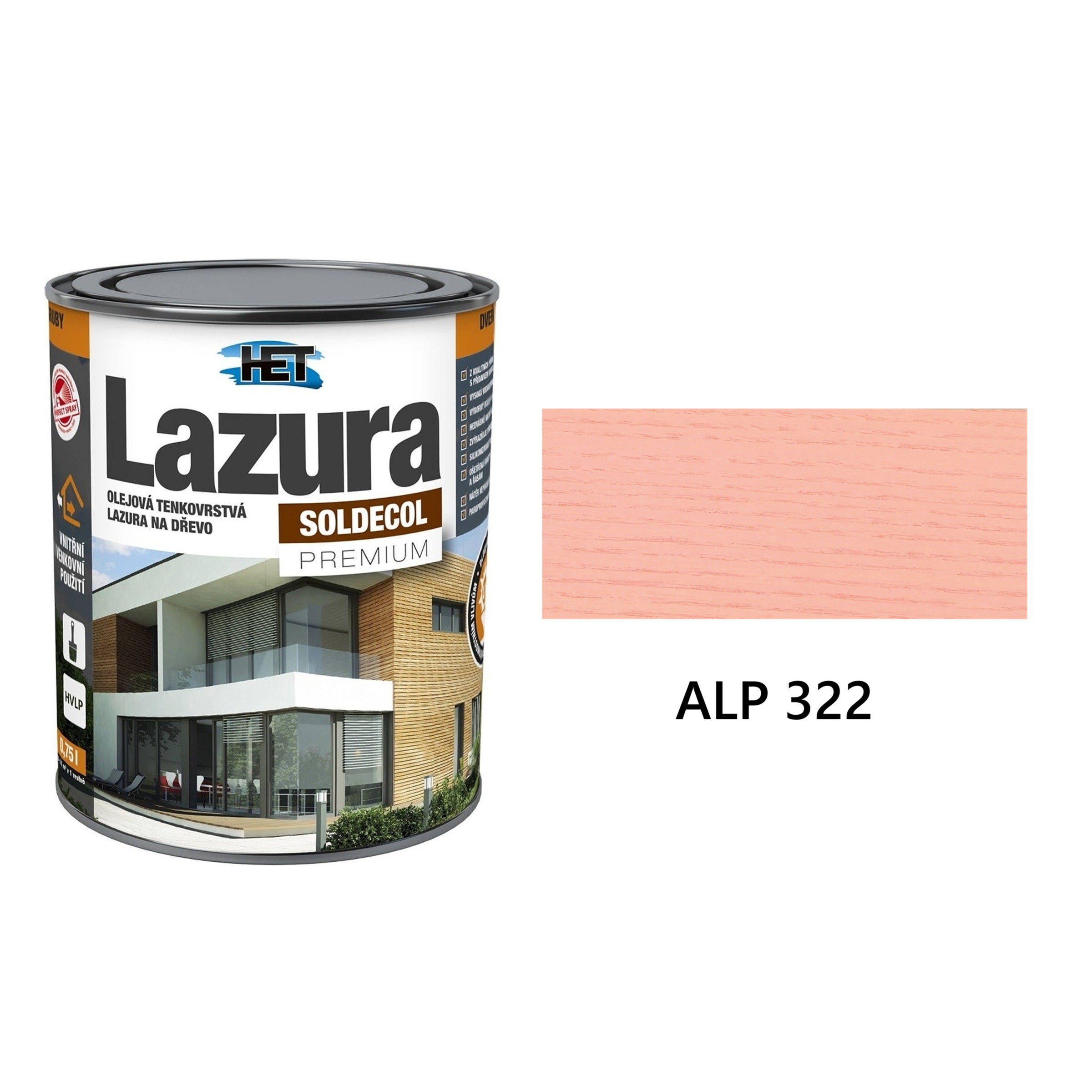 HET SOLDECOL Lazúra PREMIUM tenkovrstvá lazúra na drevo SLP 322