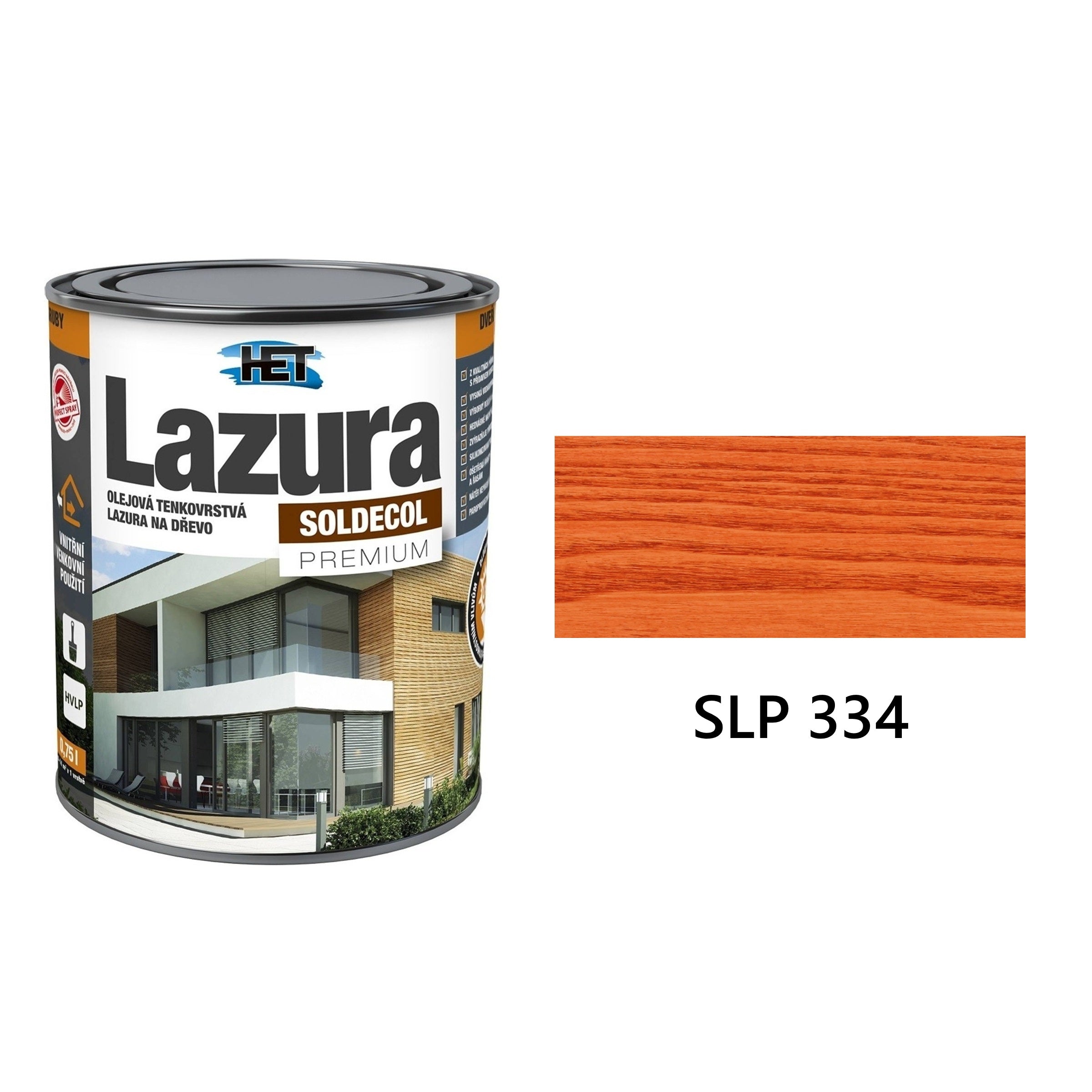 HET SOLDECOL Lazúra PREMIUM tenkovrstvá lazúra na drevo SLP 334