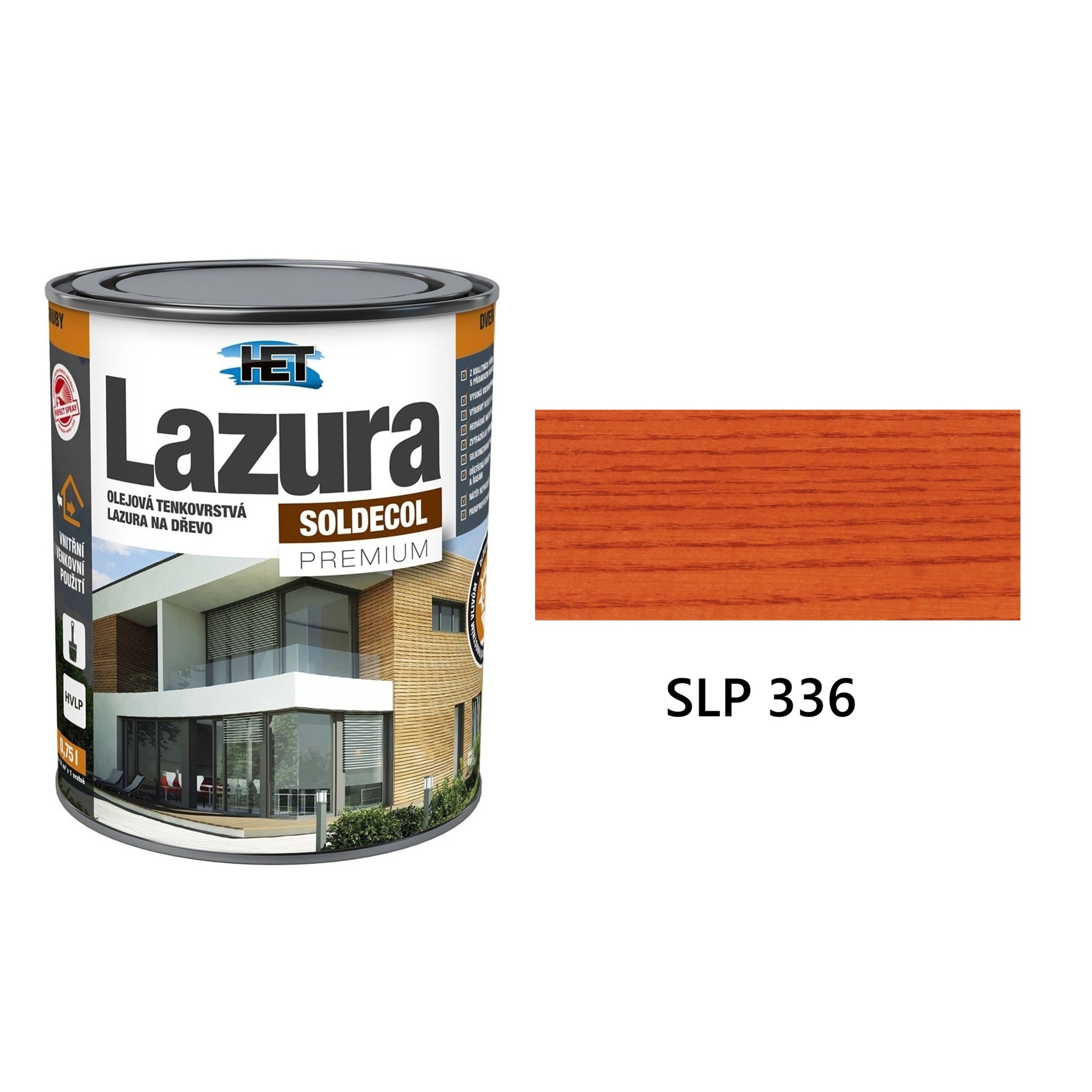 HET SOLDECOL Lazúra PREMIUM tenkovrstvá lazúra na drevo SLP 336