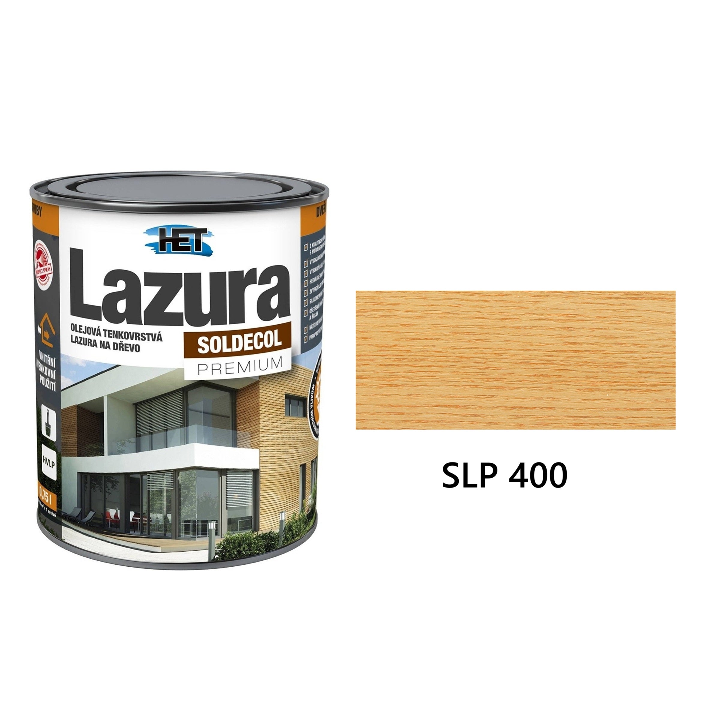HET SOLDECOL Lazúra PREMIUM tenkovrstvá lazúra na drevo SLP 400