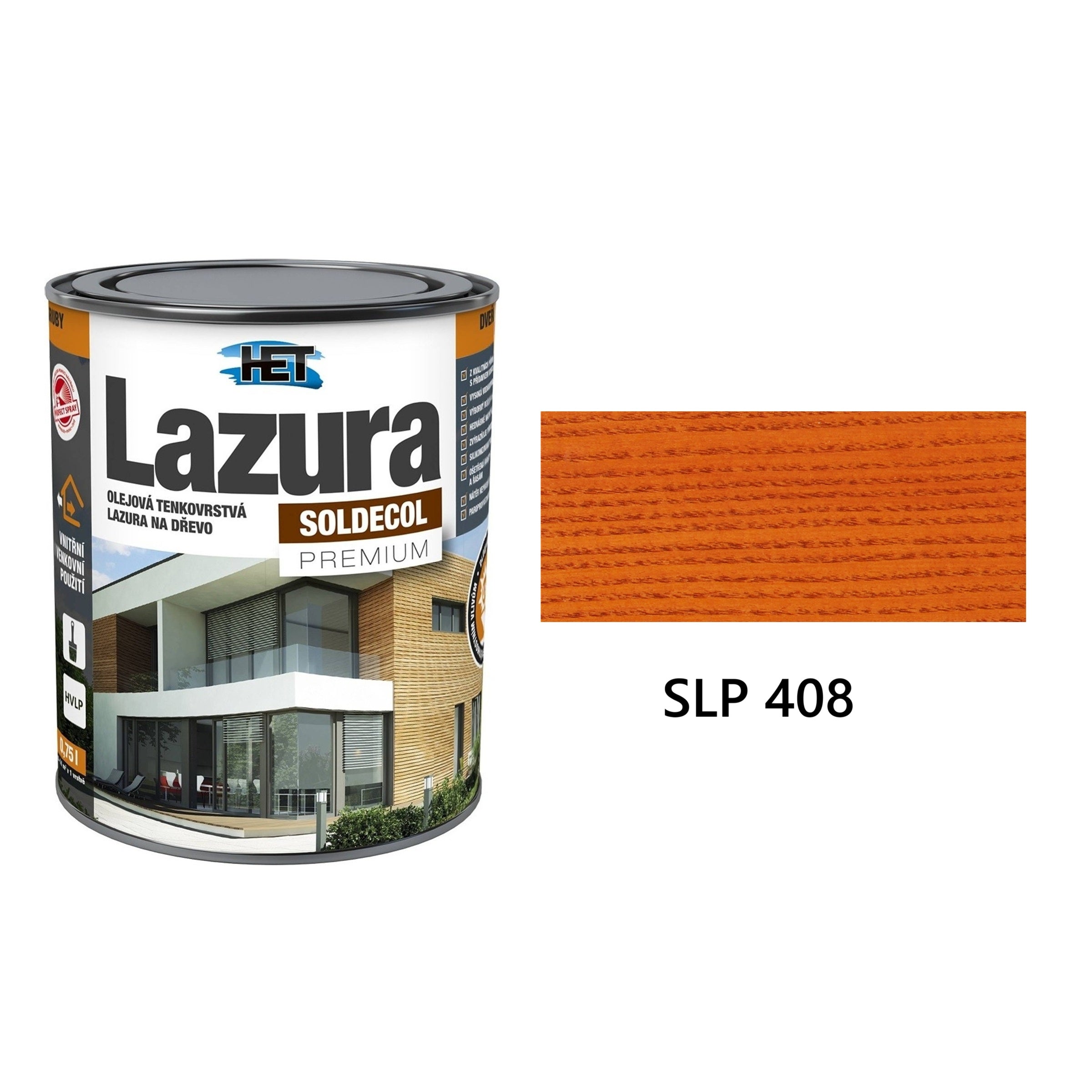 HET SOLDECOL Lazúra PREMIUM tenkovrstvá lazúra na drevo SLP 408