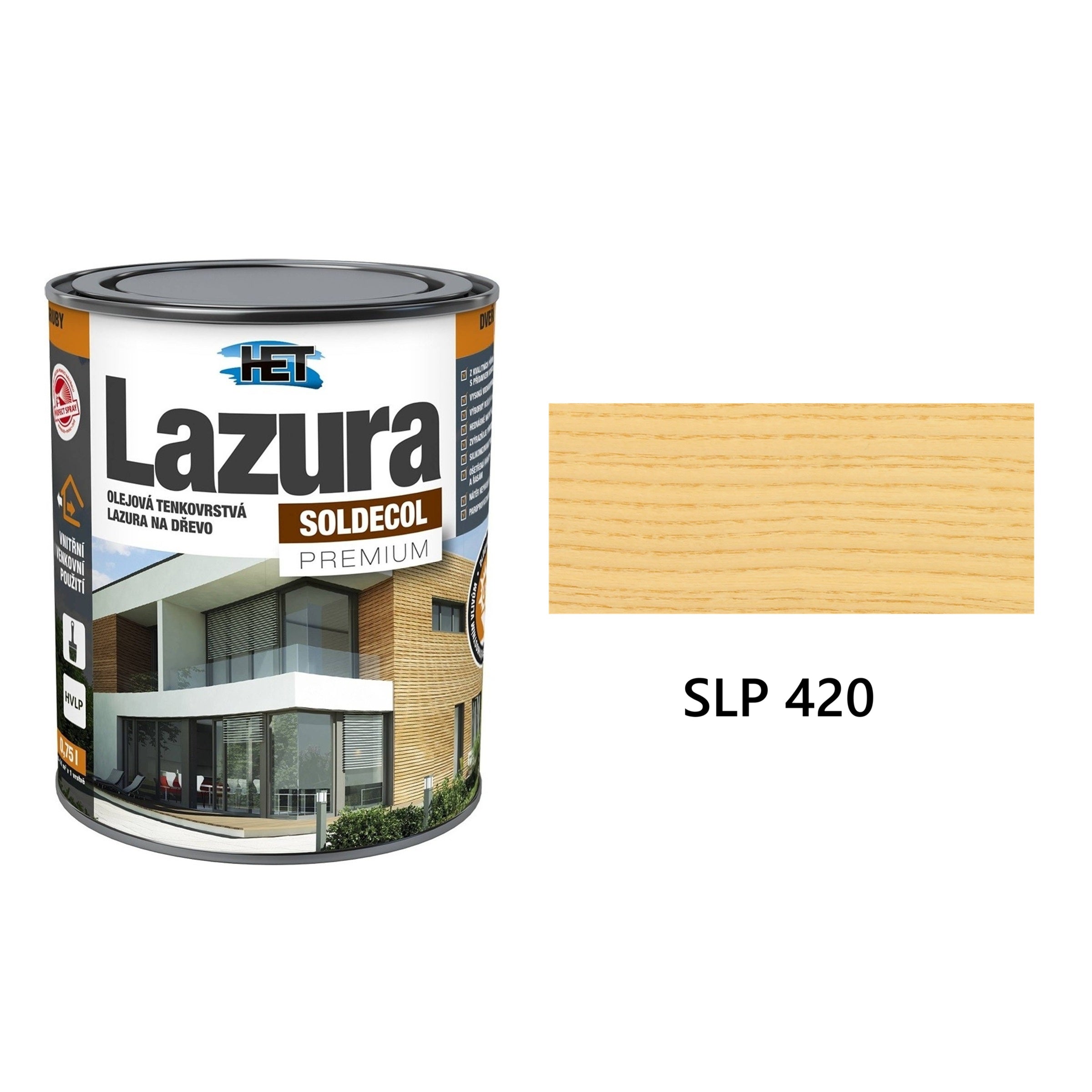 HET SOLDECOL Lazúra PREMIUM tenkovrstvá lazúra na drevo SLP 420