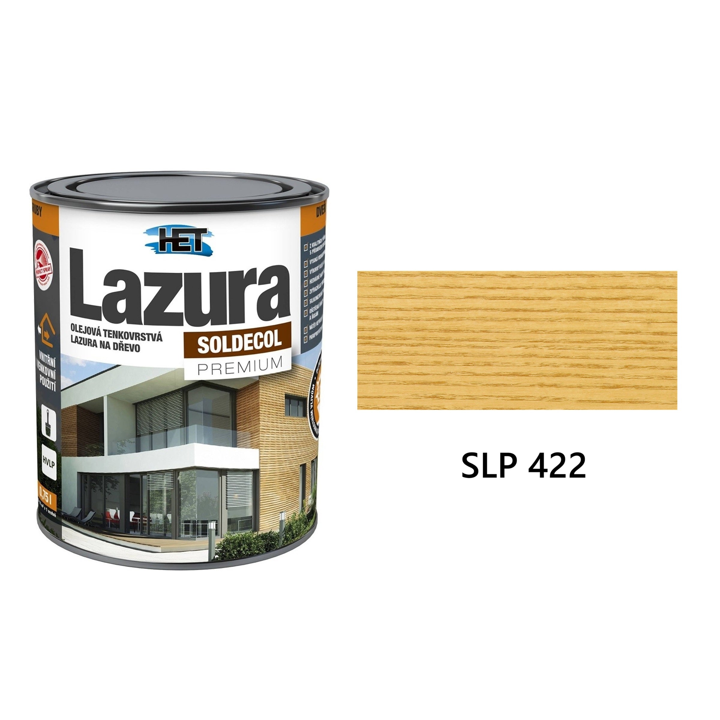 HET SOLDECOL Lazúra PREMIUM tenkovrstvá lazúra na drevo SLP 422