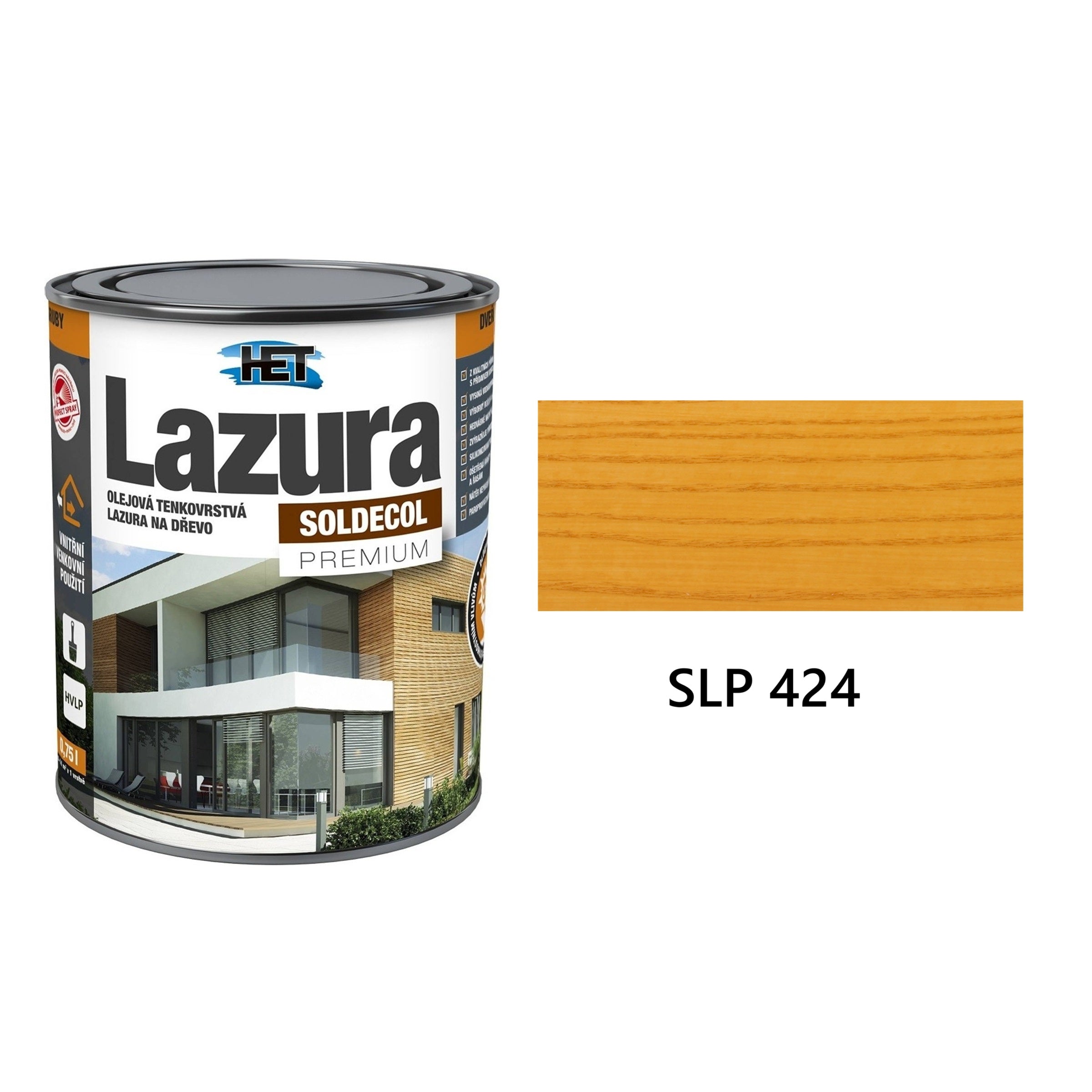 HET SOLDECOL Lazúra PREMIUM tenkovrstvá lazúra na drevo SLP 424