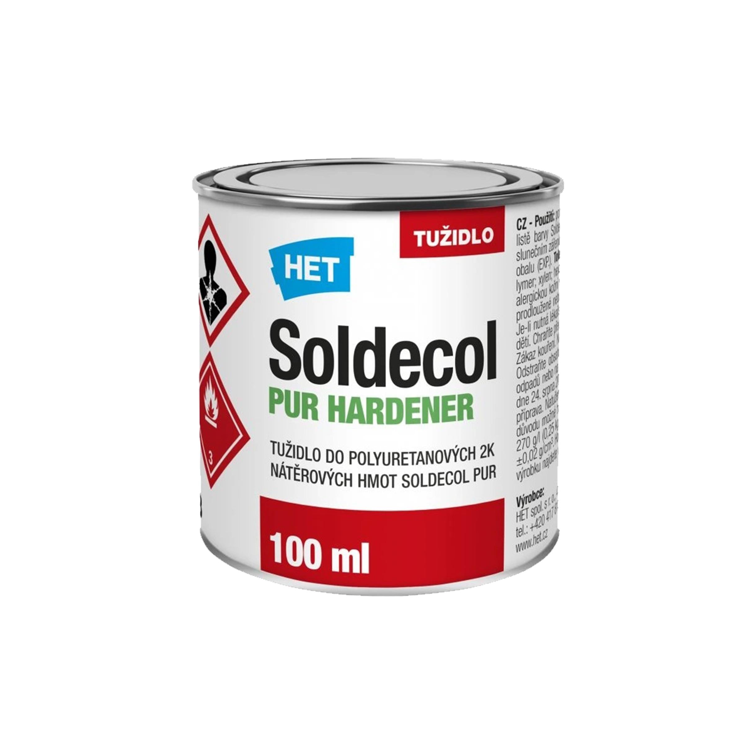 HET Soldecol PUR HARDENER tužidlo do polyuretánových náterových hmôt 100 ml
