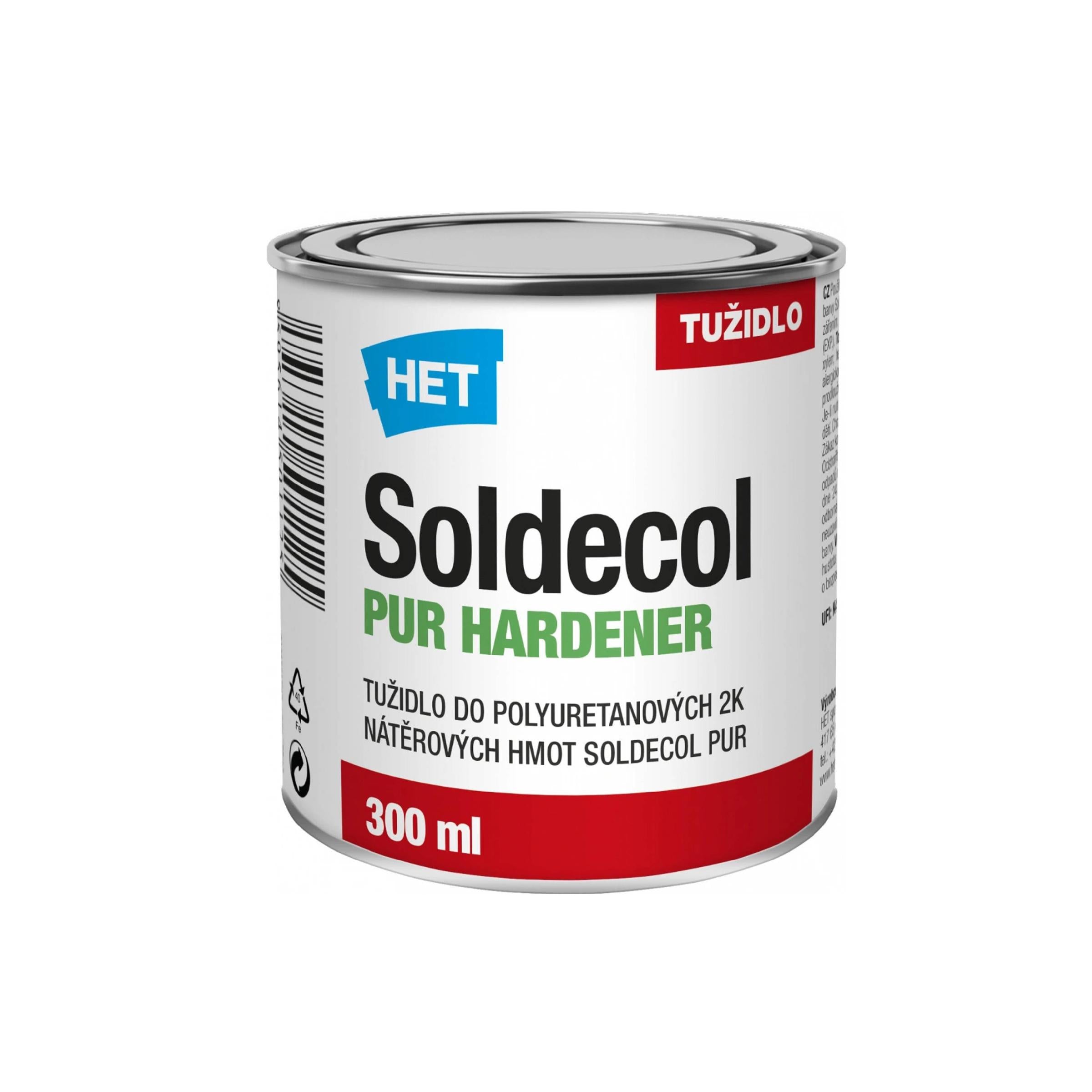 HET Soldecol PUR HARDENER tužidlo do polyuretánových náterových hmôt 300 ml