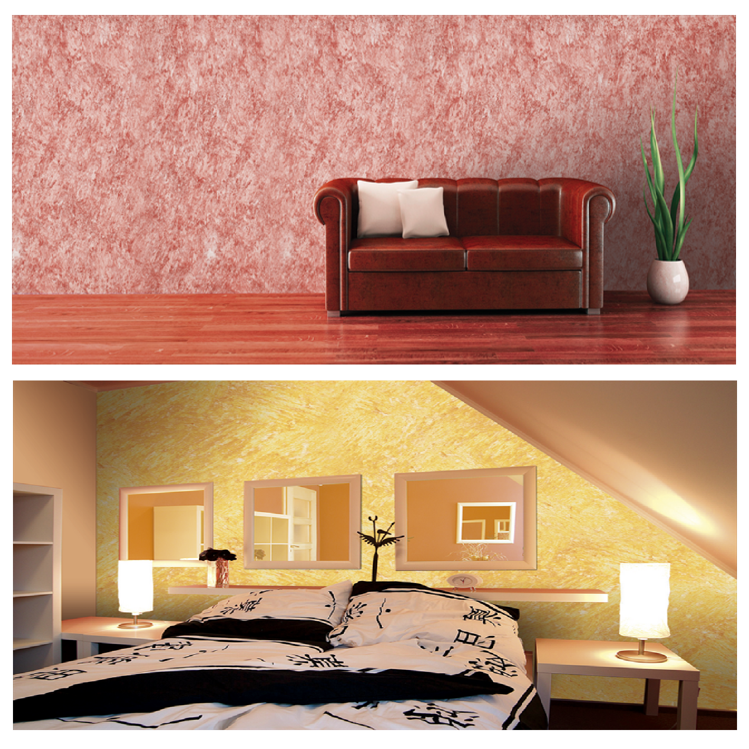 HET BRILLANT effect biela akrylátová dekoratívna farba - finálny výsledok