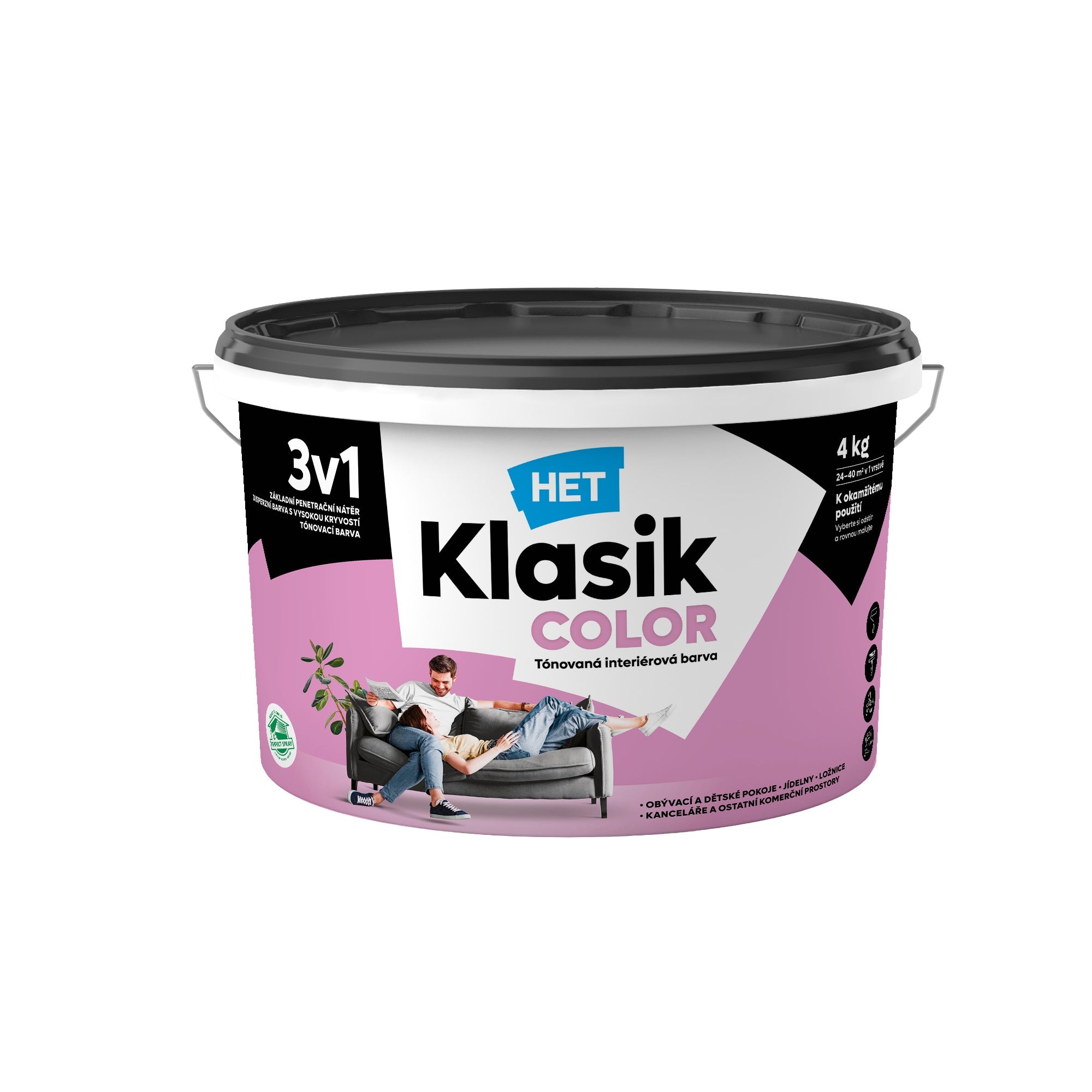 HET Klasik COLOR tónovaná interiérová akrylátová disperzná farba na stenu_4kg_0307