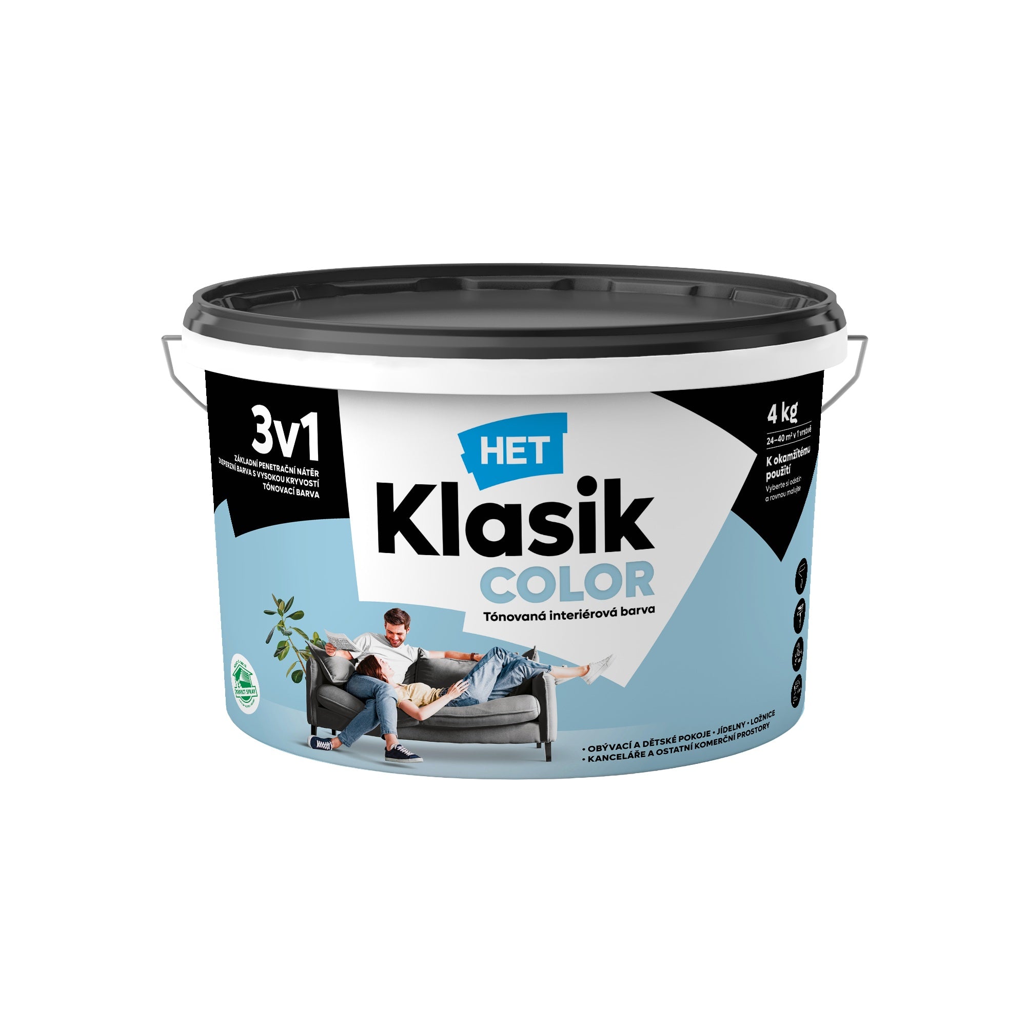 HET Klasik COLOR tónovaná interiérová akrylátová disperzná farba na stenu_4kg_0427