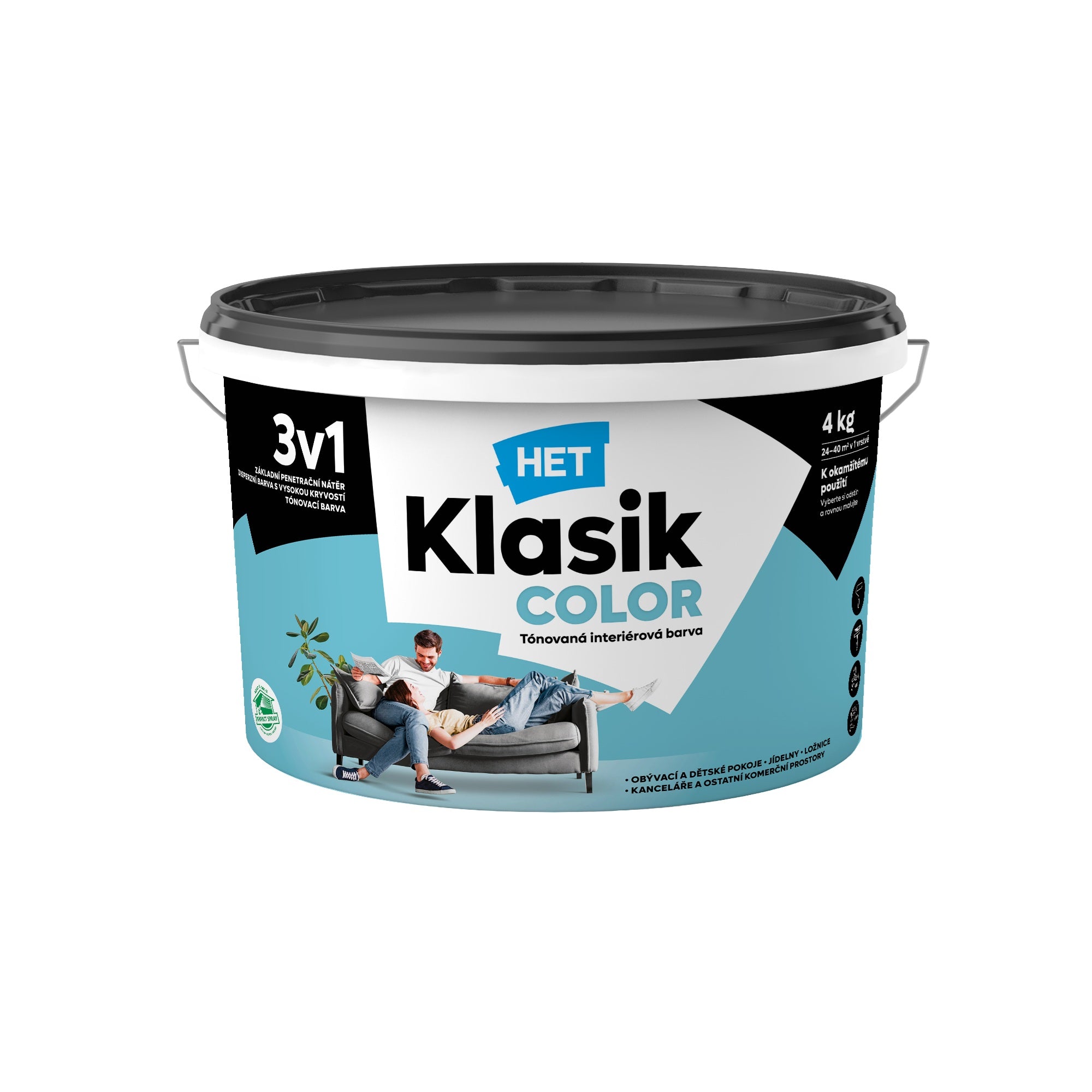 HET Klasik COLOR tónovaná interiérová akrylátová disperzná farba na stenu_4kg_0477