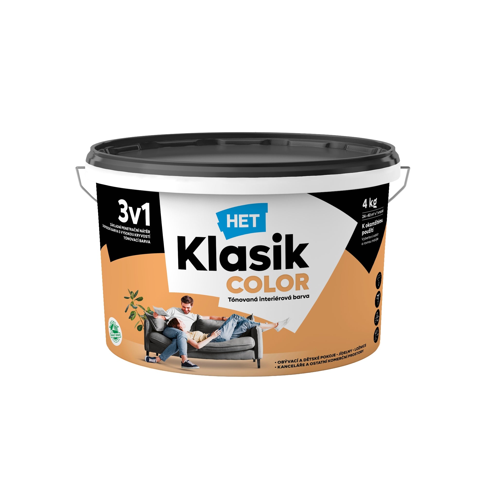 HET Klasik COLOR tónovaná interiérová akrylátová disperzná farba na stenu_4kg_0737