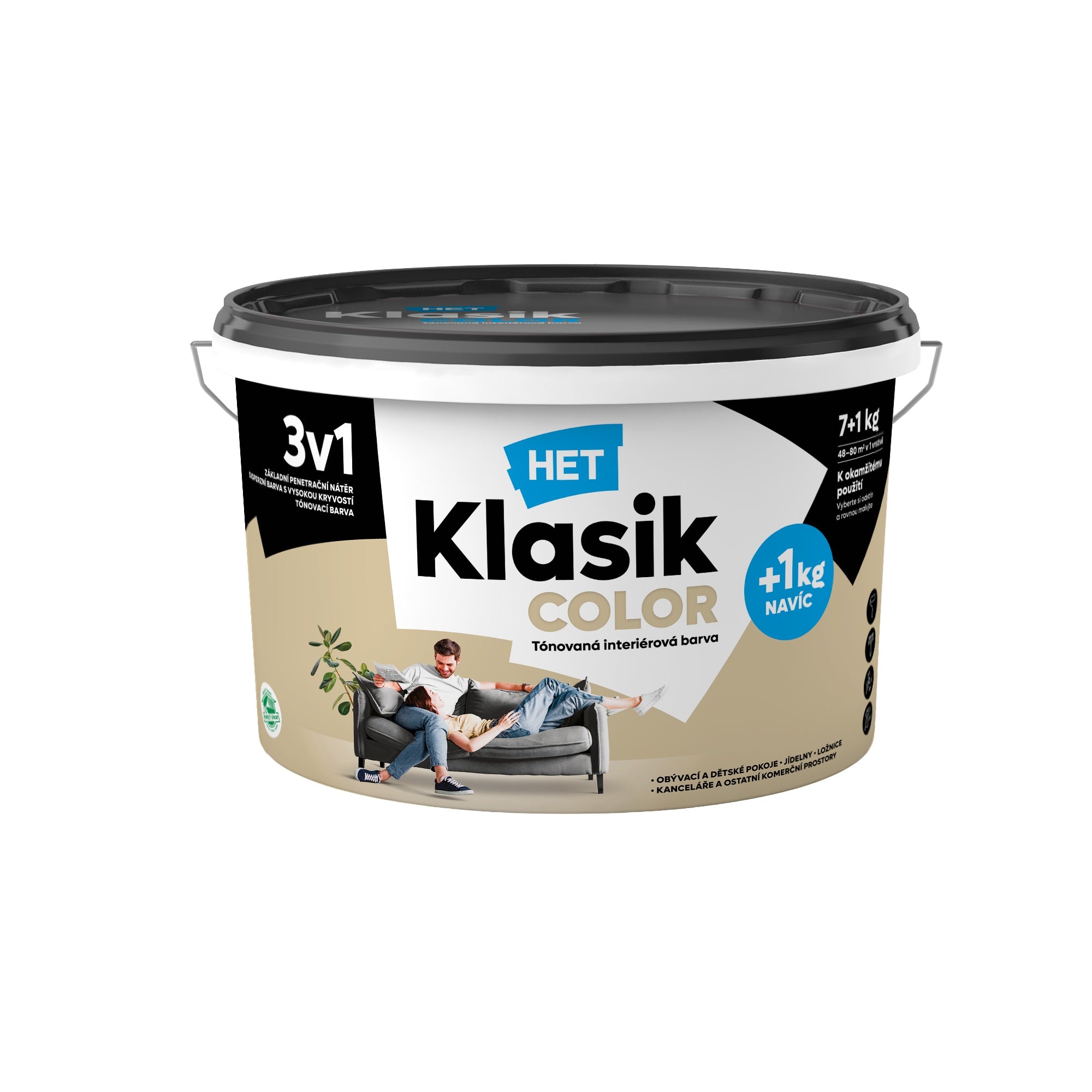 HET Klasik COLOR tónovaná interiérová akrylátová disperzná farba na stenu_7+1kg_0217