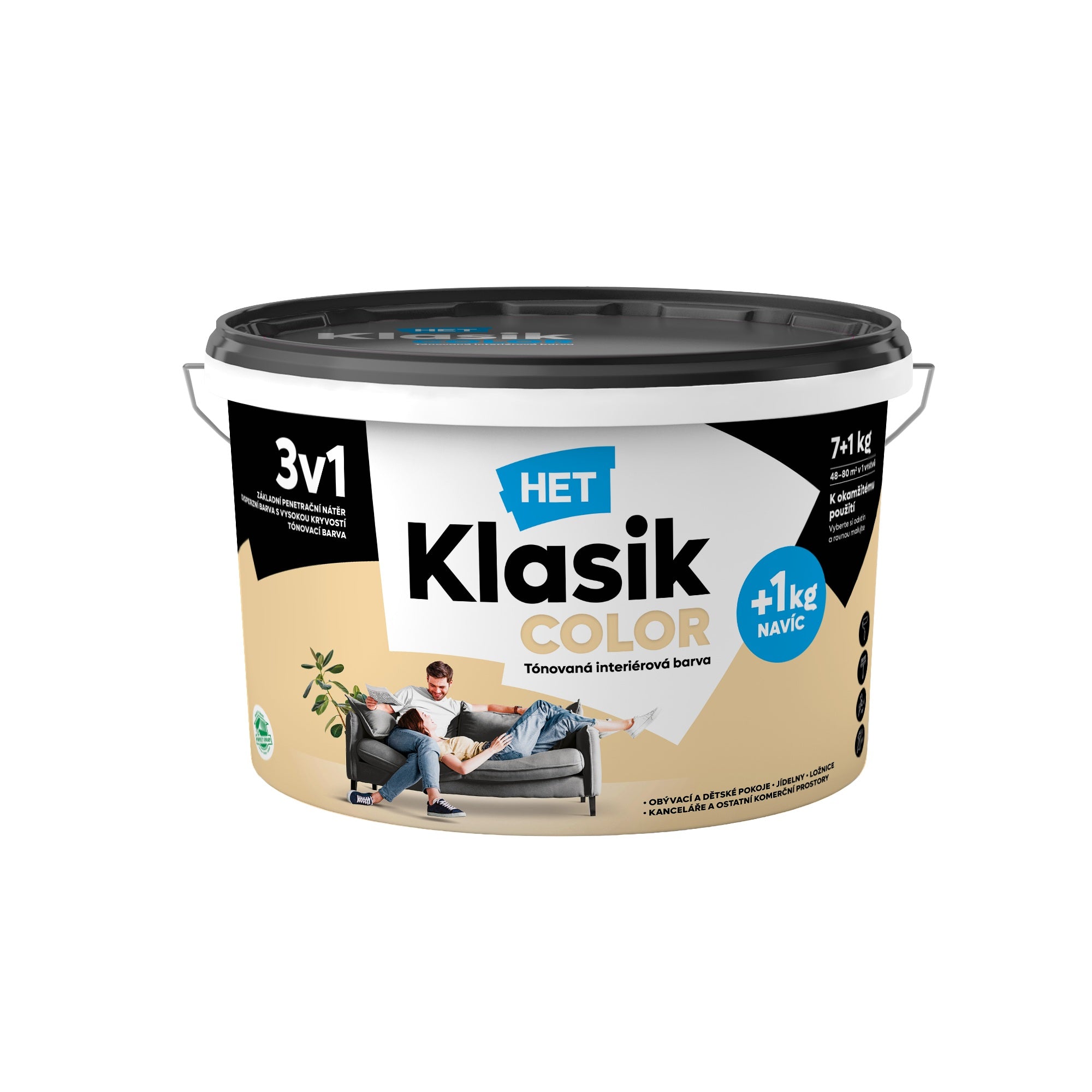 HET Klasik COLOR tónovaná interiérová akrylátová disperzná farba na stenu_7+1kg_0728