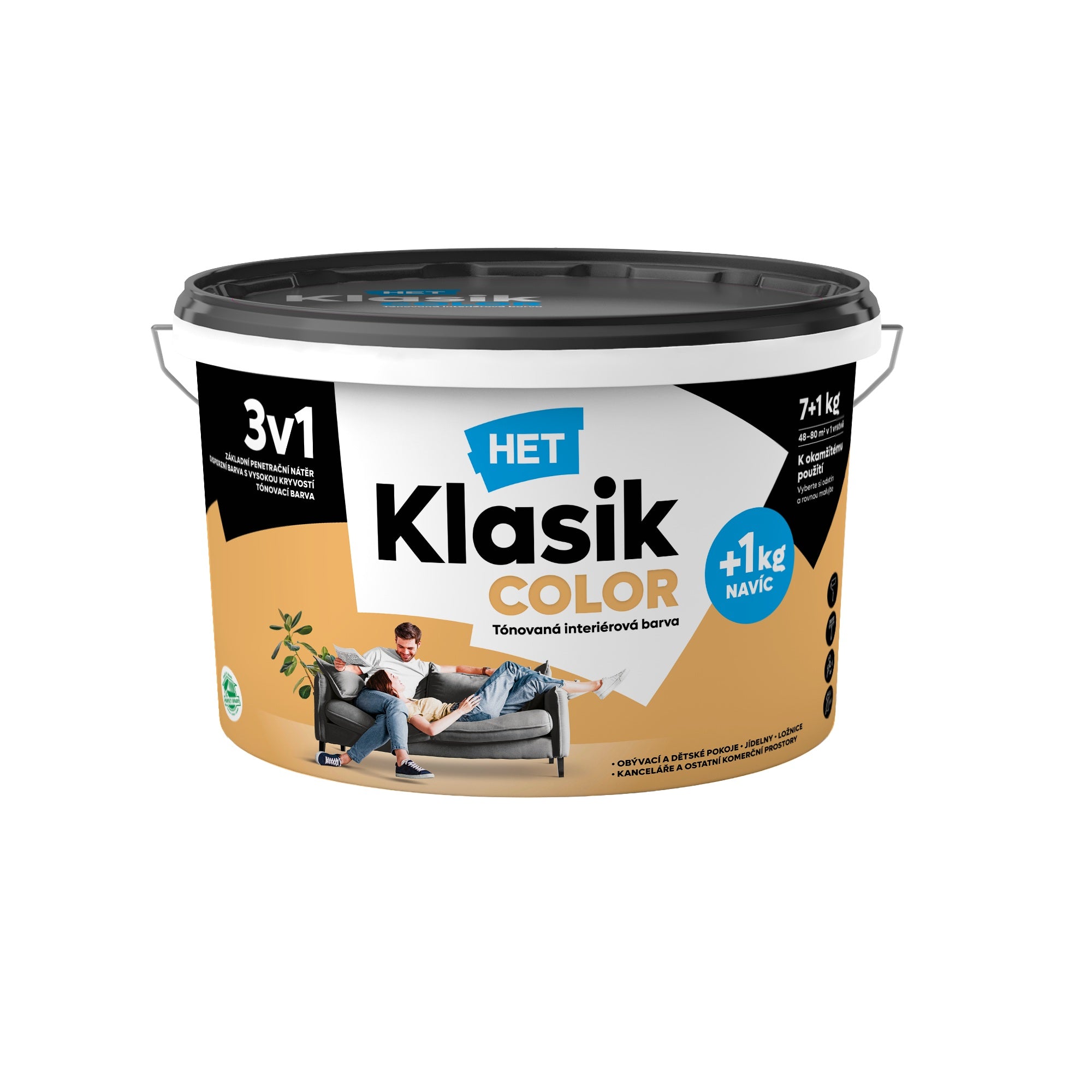 HET Klasik COLOR tónovaná interiérová akrylátová disperzná farba na stenu_7+1kg_0777