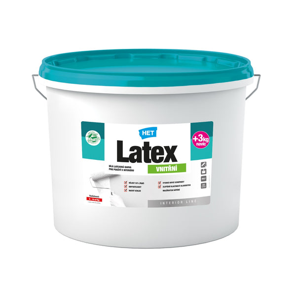 HET Latex VNÚTORNÝ biela latexová interiérová farba na stenu 10 + 3 kg