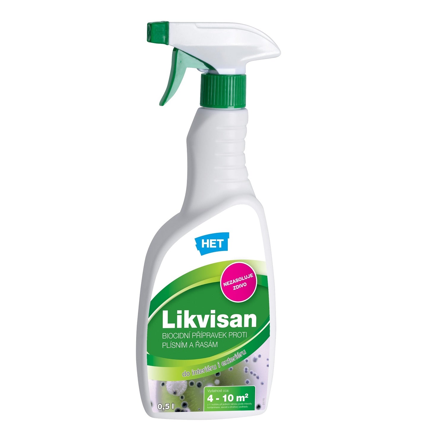 HET Likvisan biocídny prípravok proti plesniam a riasam 0,5 l