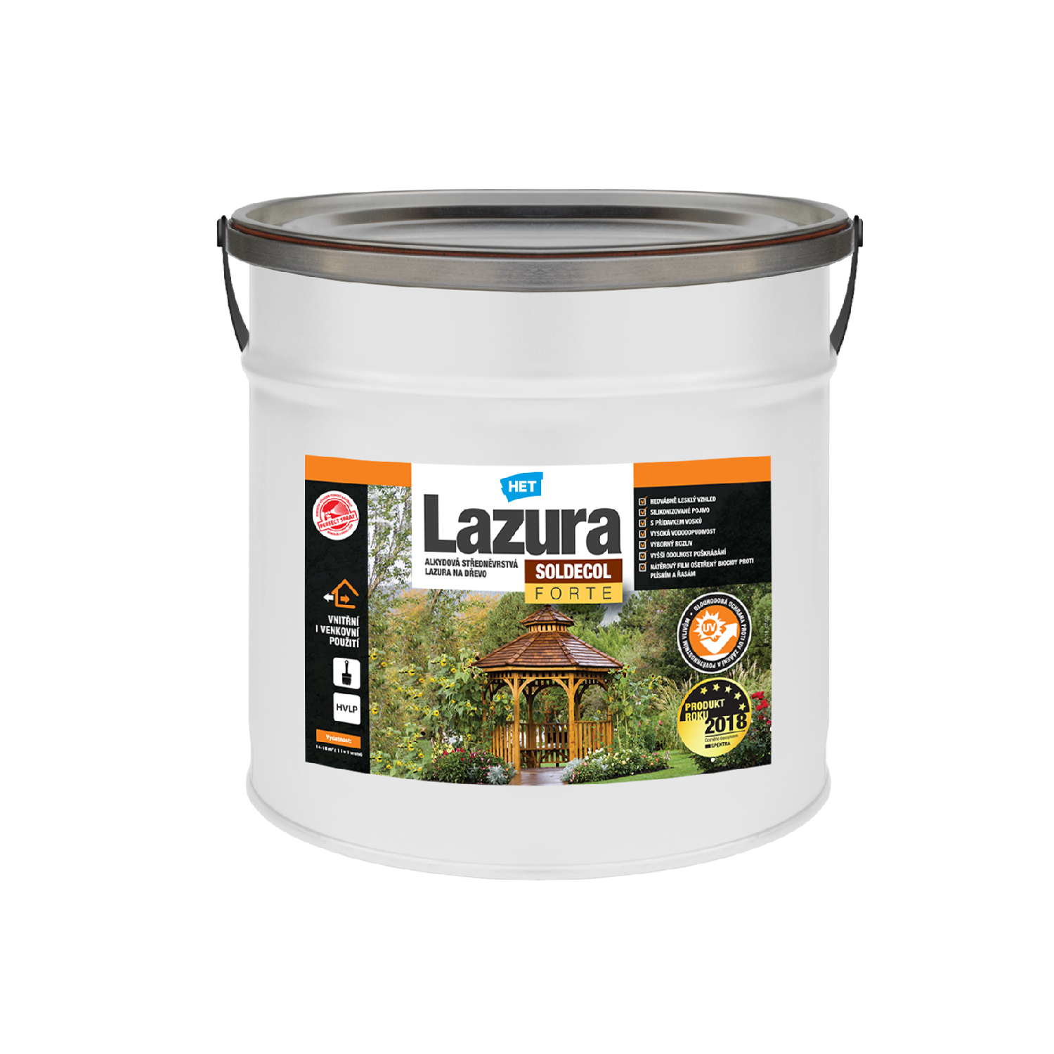 HET SOLDECOL LAZÚRA FORTE strednovrstvová lazúra na drevo 2,5 l