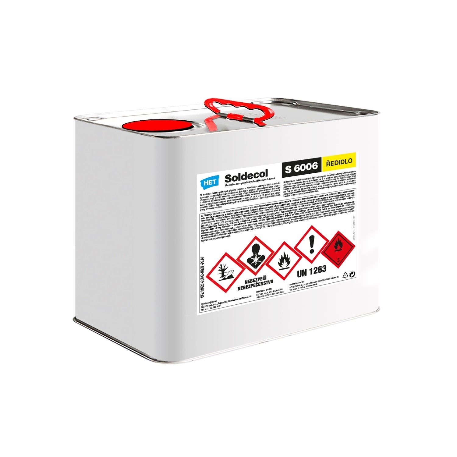 HET Soldecol S 6006 riedidlo do syntetických náterových hmôt 4 l