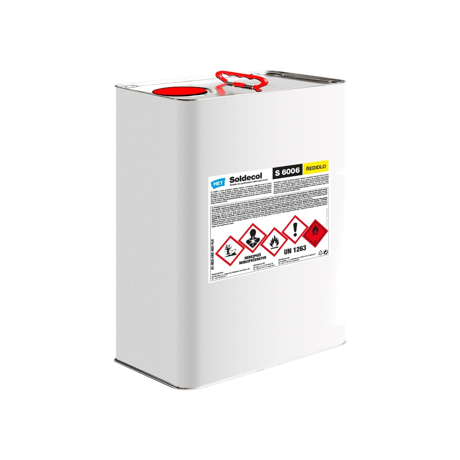 HET Soldecol S 6006 riedidlo do syntetických náterových hmôt 9 l